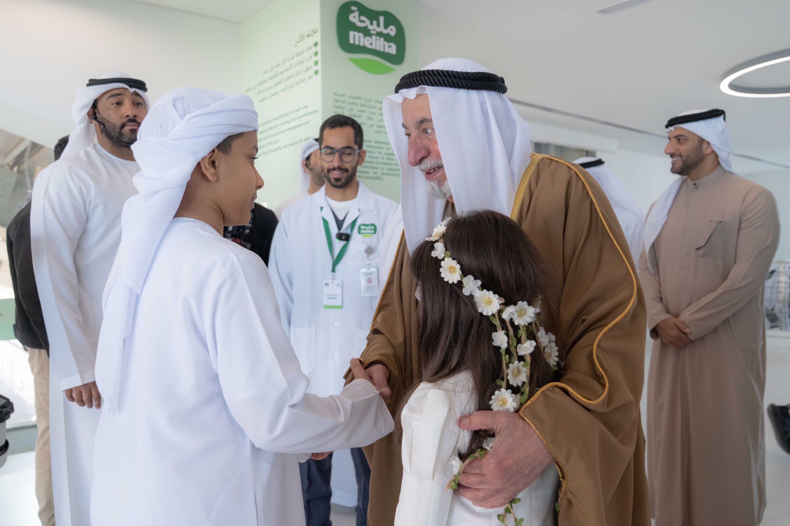 Sheikh Sultan opens Mleiha dairy factory, receives Guinness World Record certificate