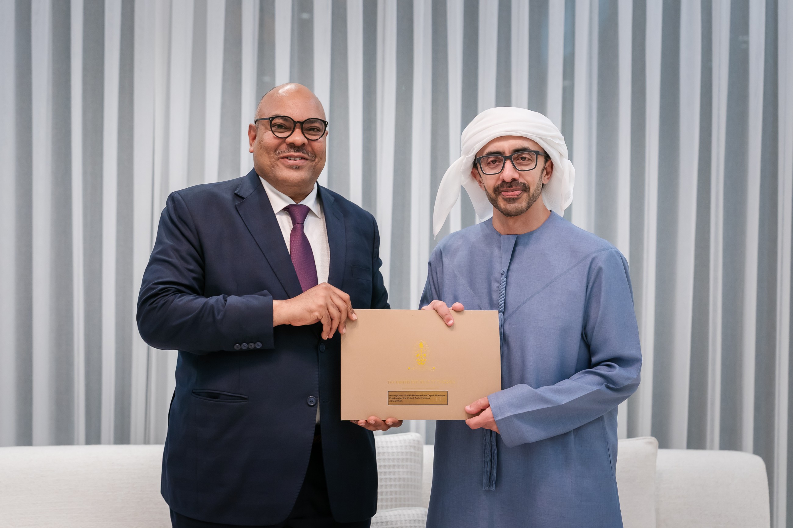 Sheikh Mohamed receives written message from President of Tanzania