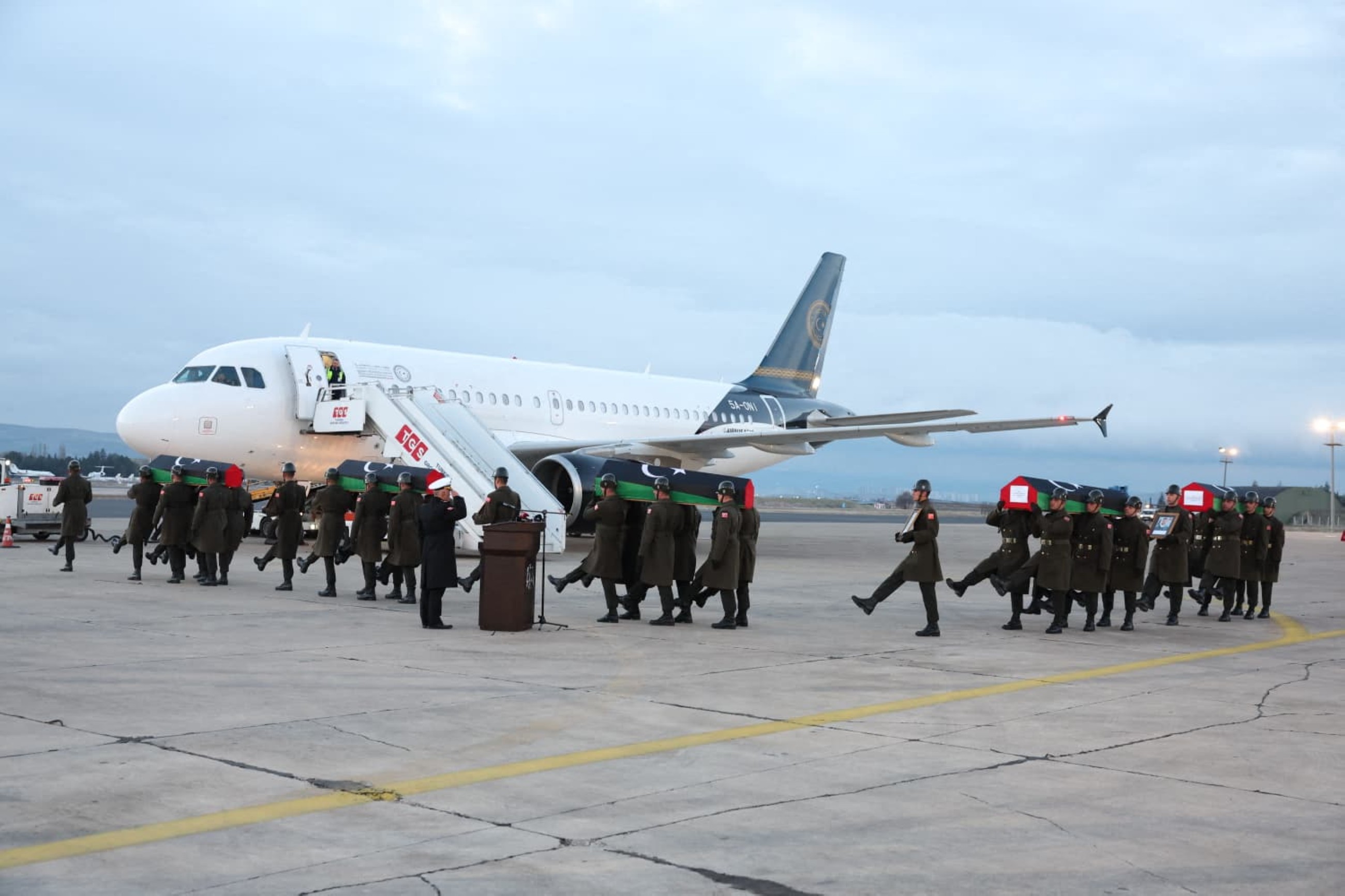 Turkey holds military funeral for Libyan officers killed in plane crash