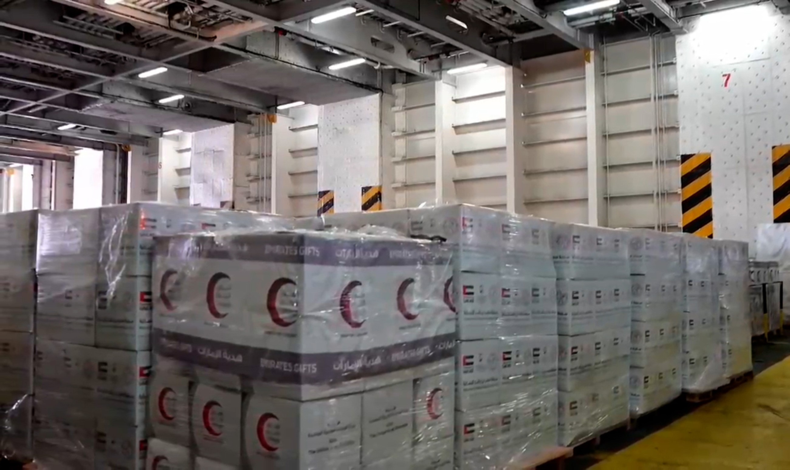 Mohammed Bin Rashid humanitarian ship arrives in Al Arish carrying aid for Gaza