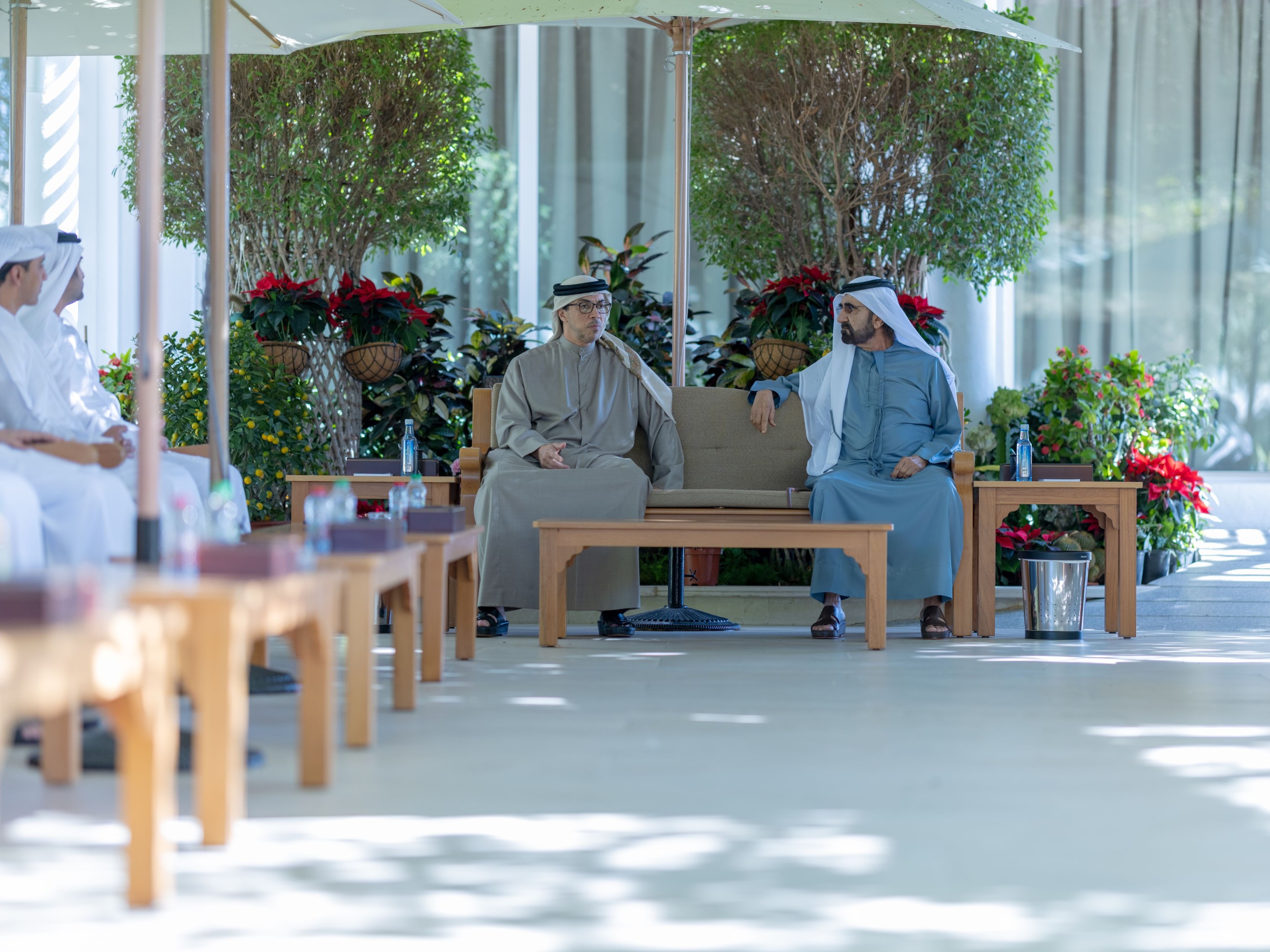 Mohammed, Mansour discuss future of UAE&rsquo;s comprehensive development journey at New Year talks