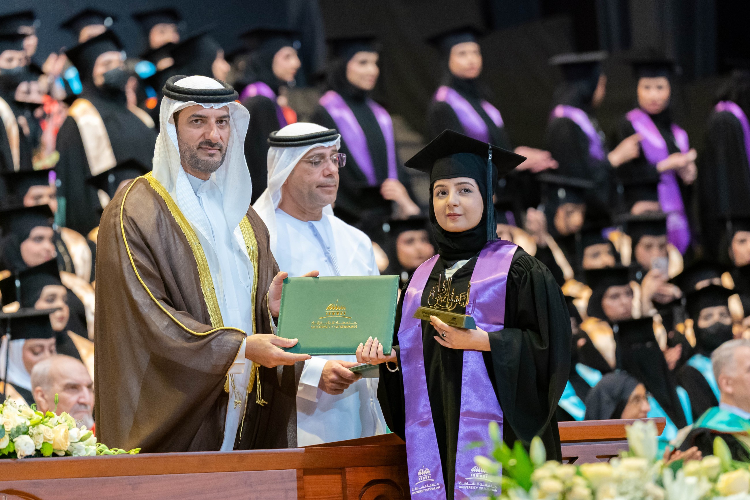 Sultan Bin Ahmed attends University of Sharjah women graduation ceremonies