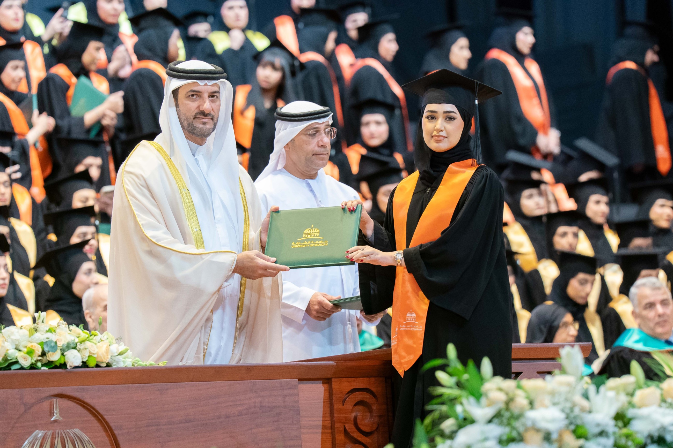 Sultan Bin Ahmed attends University of Sharjah women graduation ceremonies
