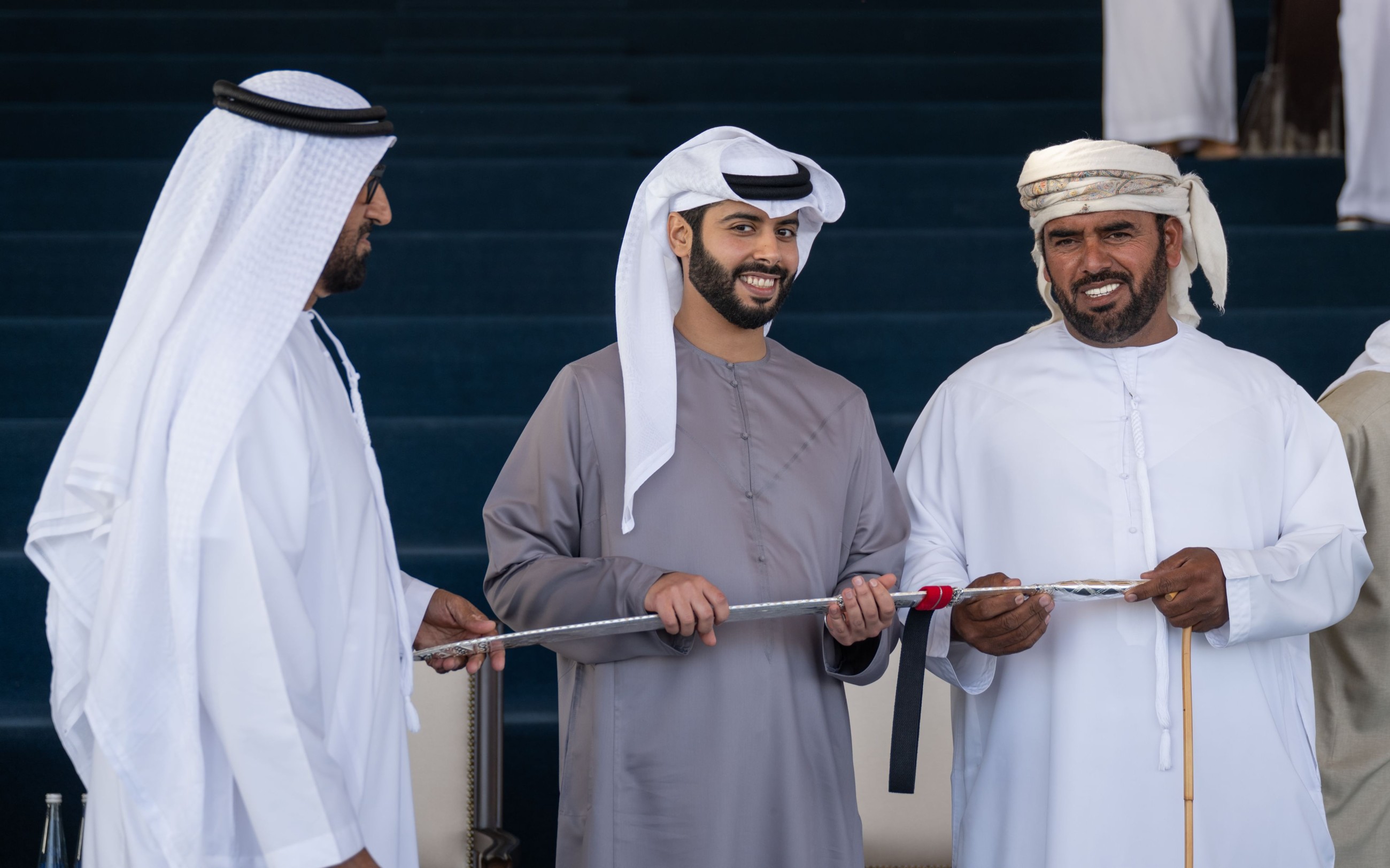 Hazza Bin Hamdan fetes winners at Al Dhafra fest
