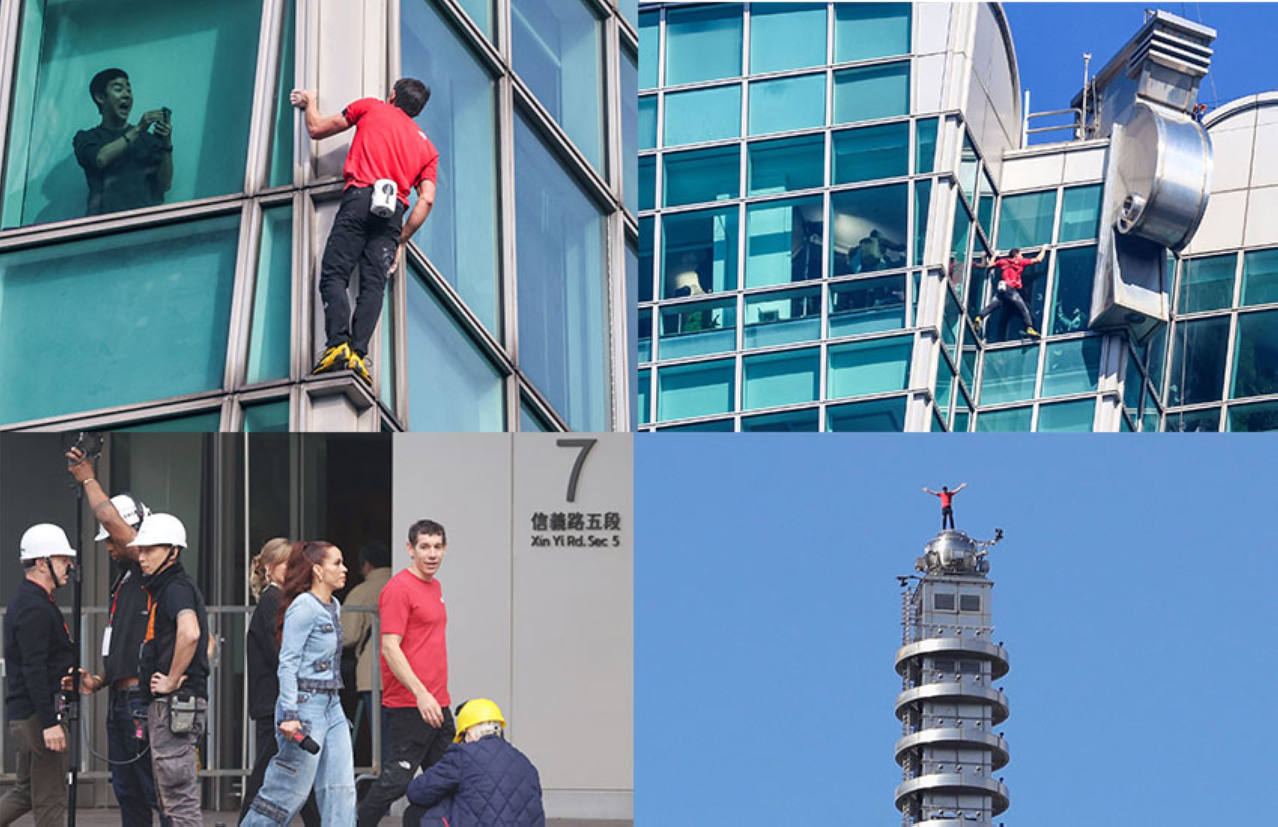 American rock climber Alex Honnold reaches top of Taipei 101 skyscraper without ropes