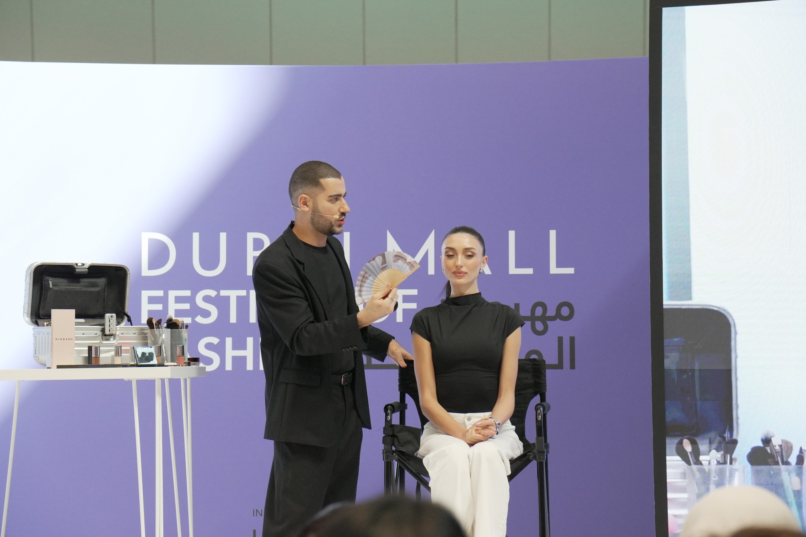 Mohammed Hindash kicks off the Dubai Mall Fashion Festival with a special educational session, drawing a large crowd