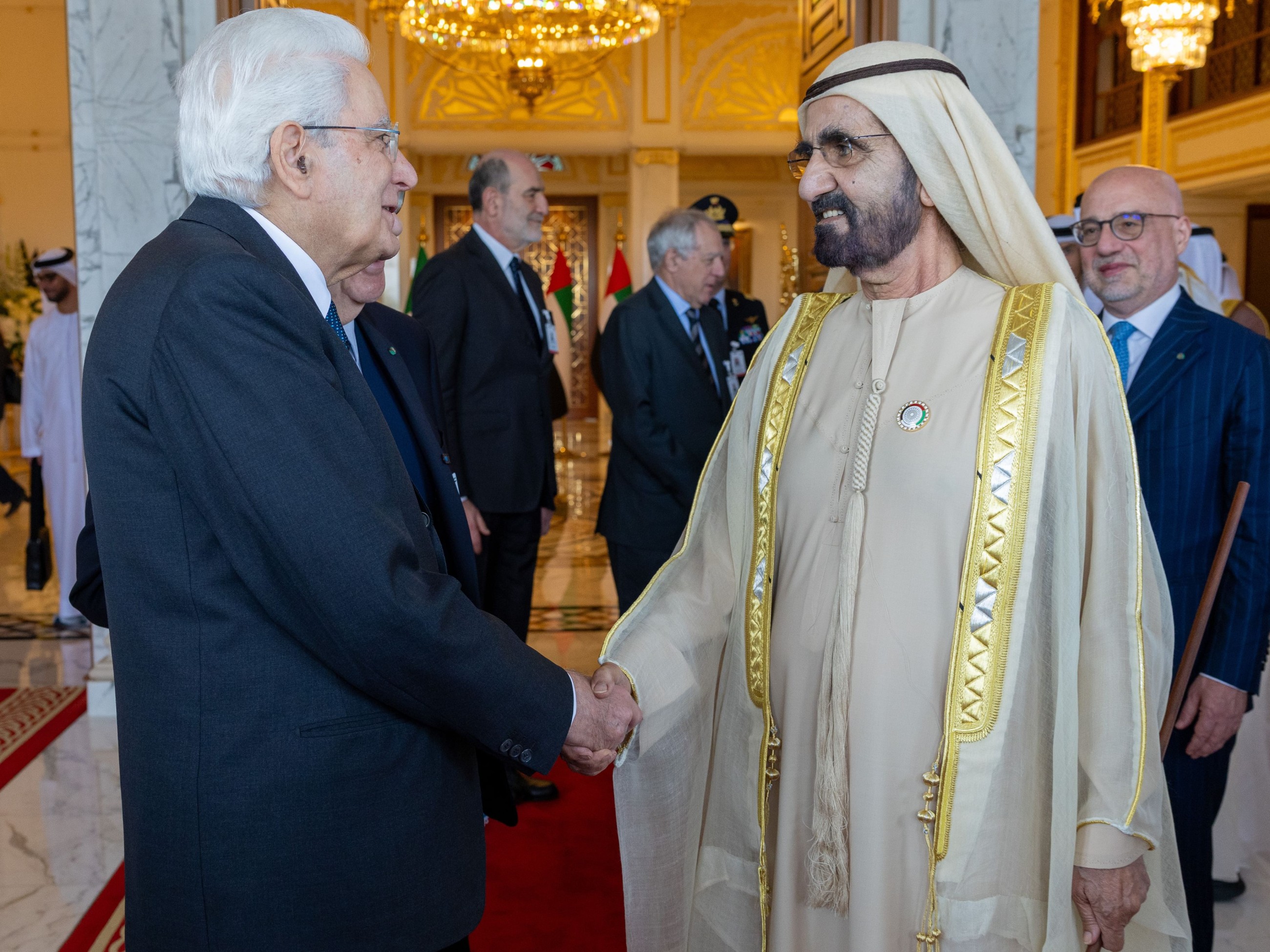 Sheikh Mohammed, Italy's president call for international cooperation for global stability