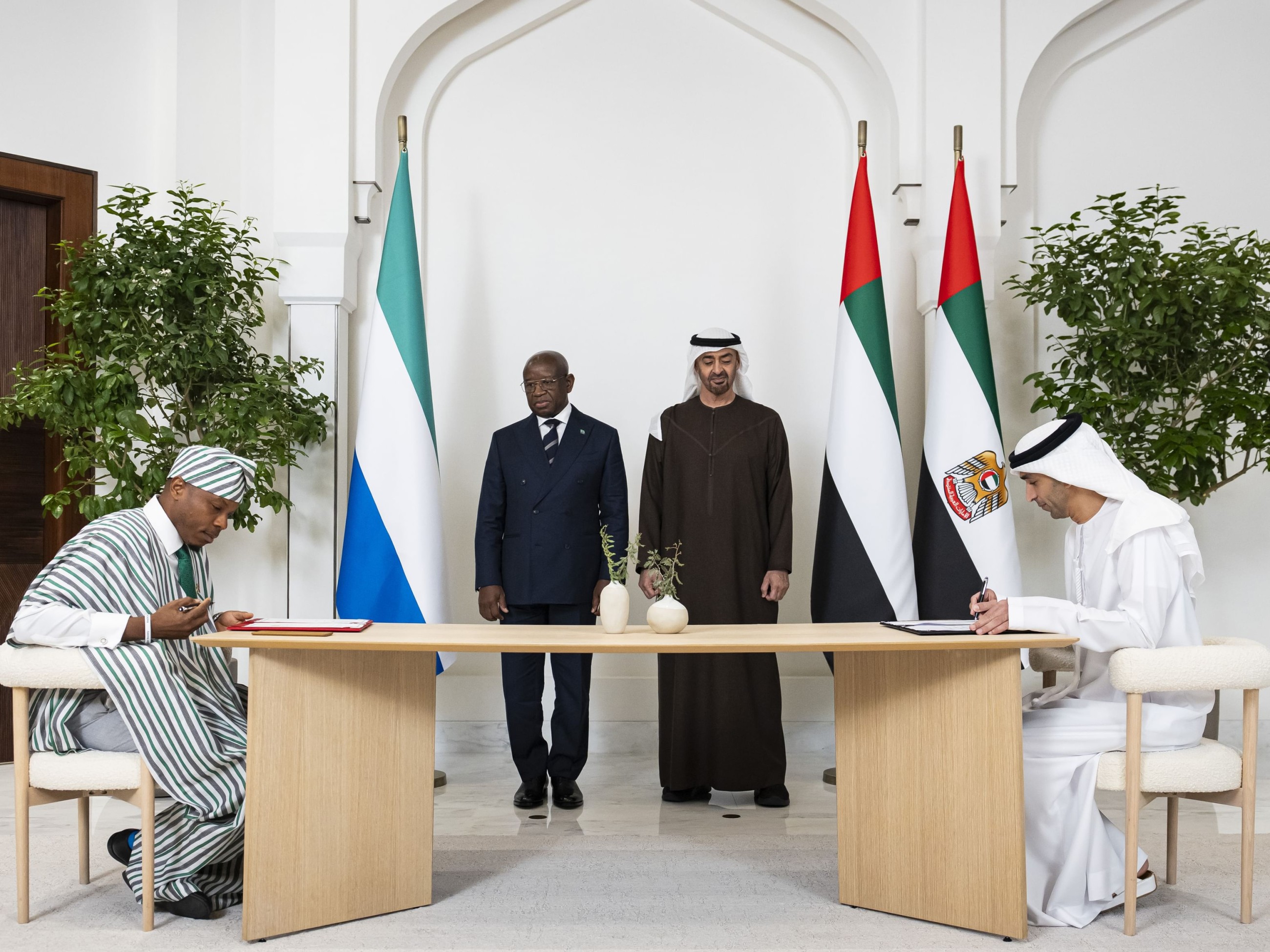 UAE, Sierra Leone Presidents discuss bilateral cooperation and witness signing of CEPA between two nations