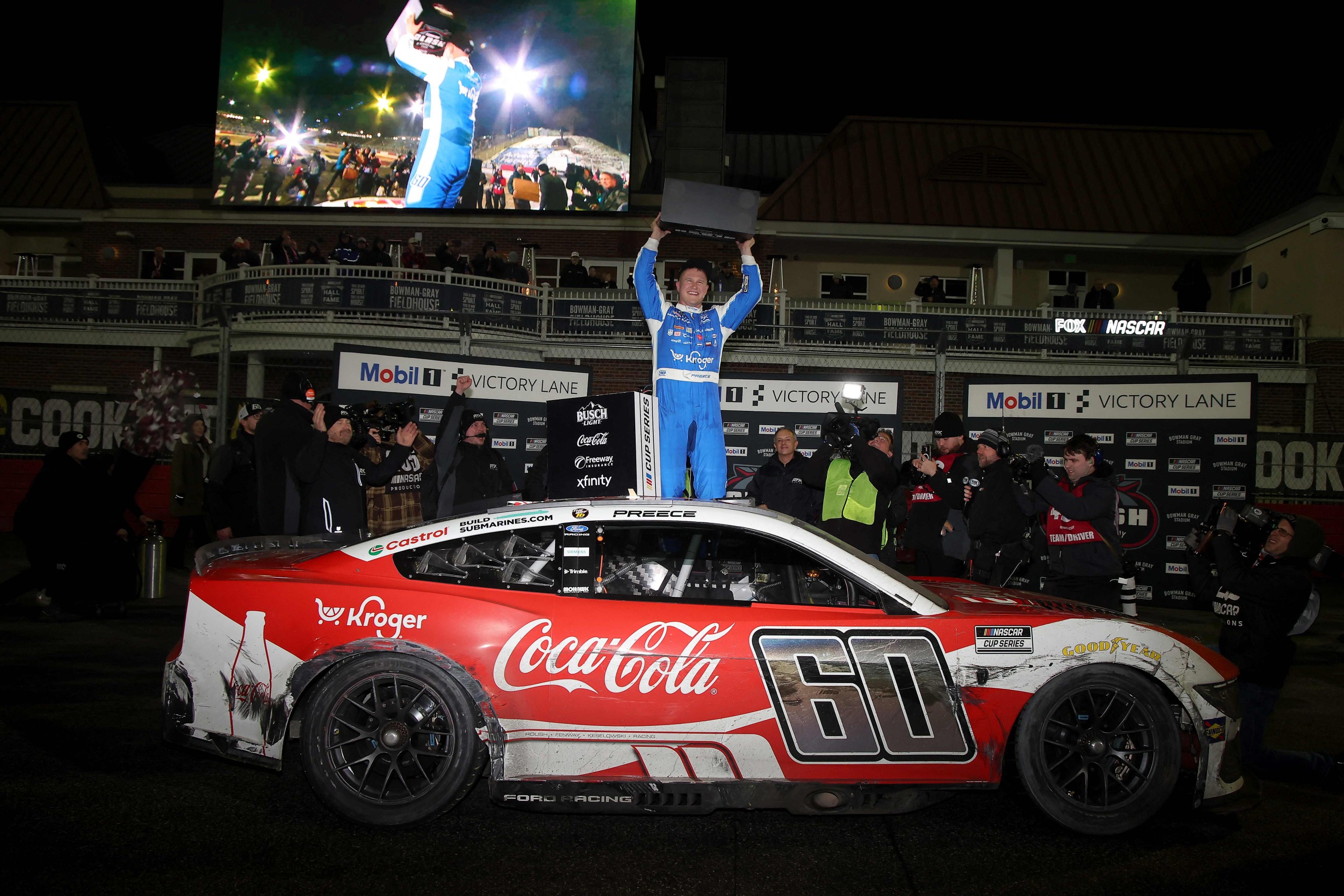 Ryan Preece wins The Clash in sleet and near-freezing temperatures