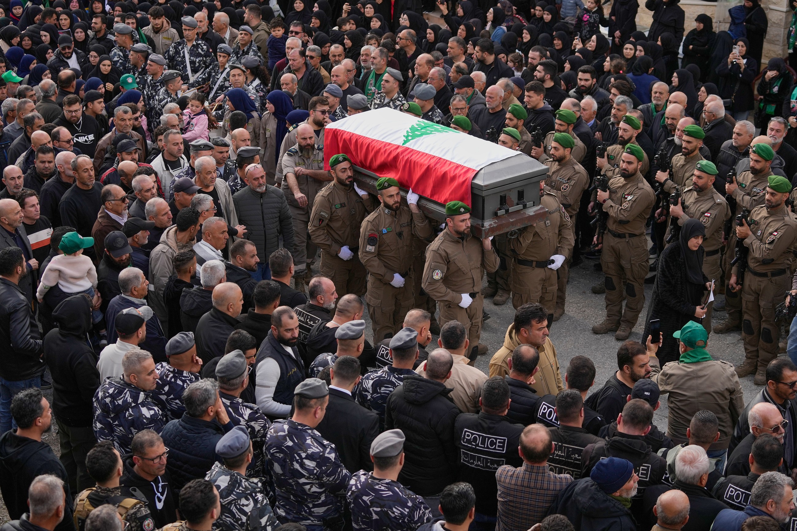 Village in Lebanon buries a child and father killed in Israeli drone strike