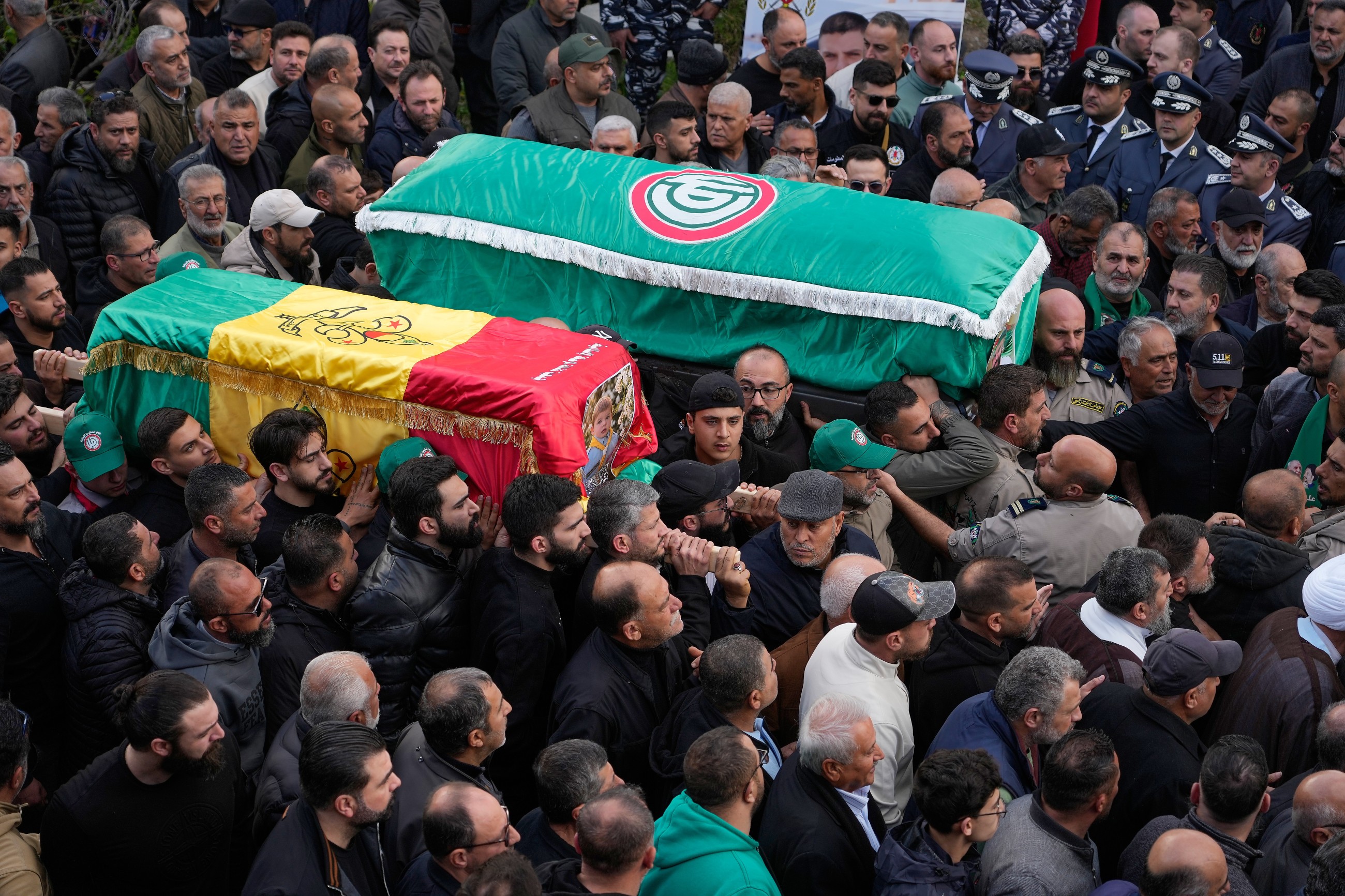 Village in Lebanon buries a child and father killed in Israeli drone strike