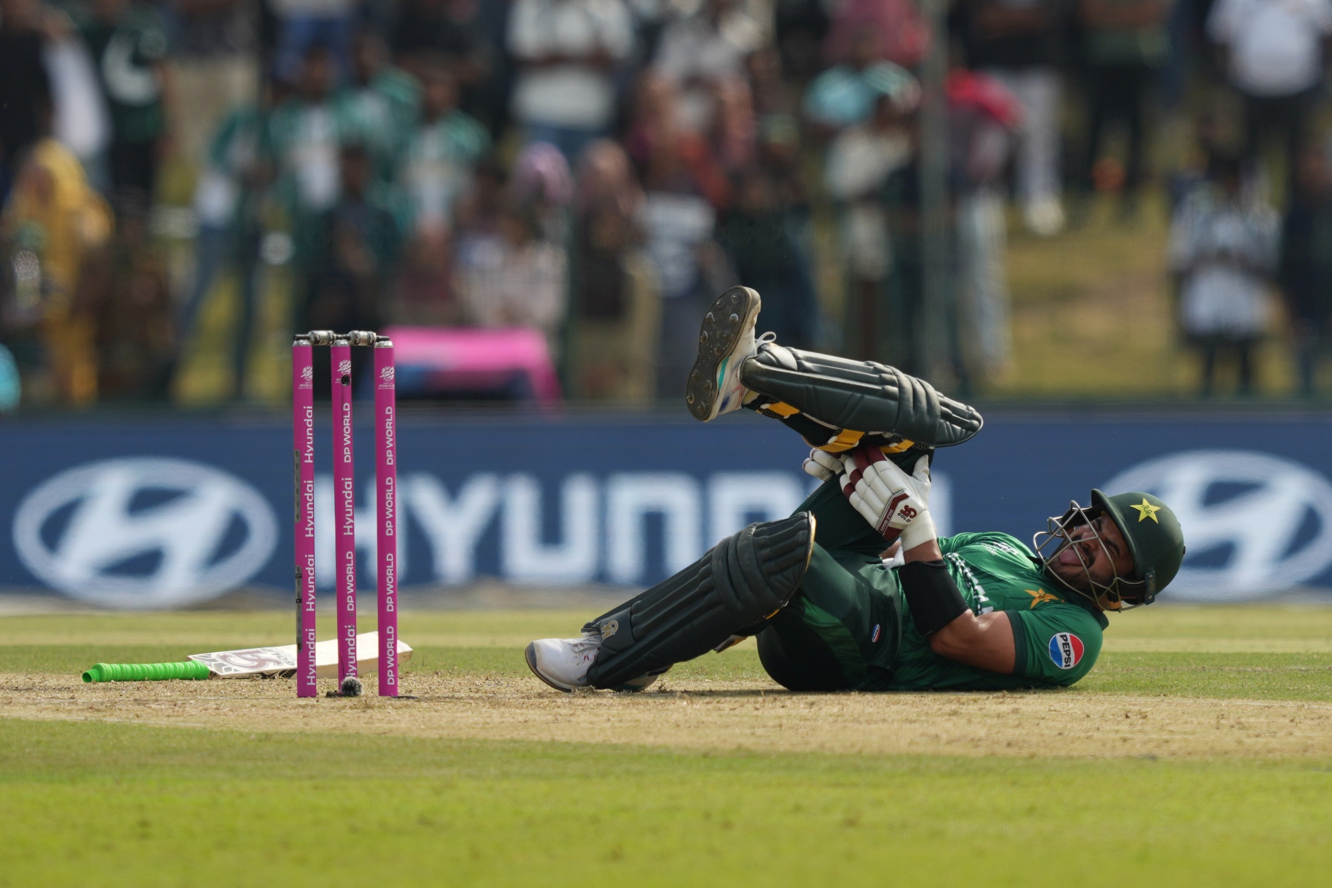 Farhan's century takes Pakistan to 199-3 in must-win T20 World Cup match against Namibia