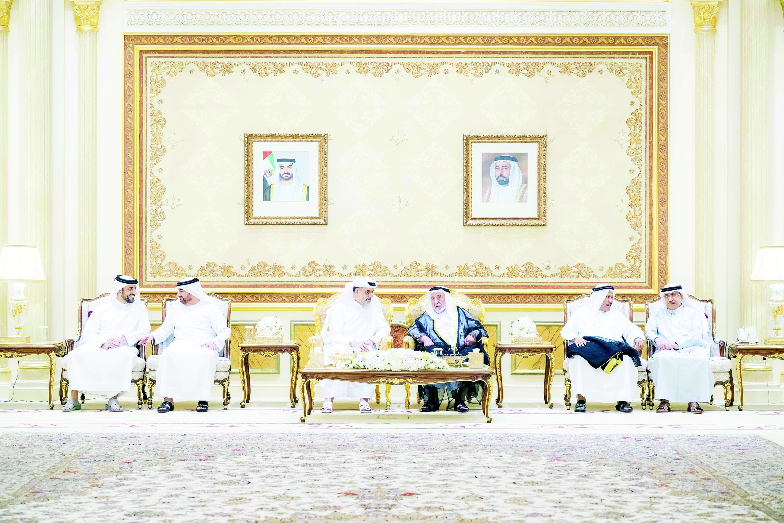 Sheikh Sultan receives Ramadan well-wishers at Al Badee Palace