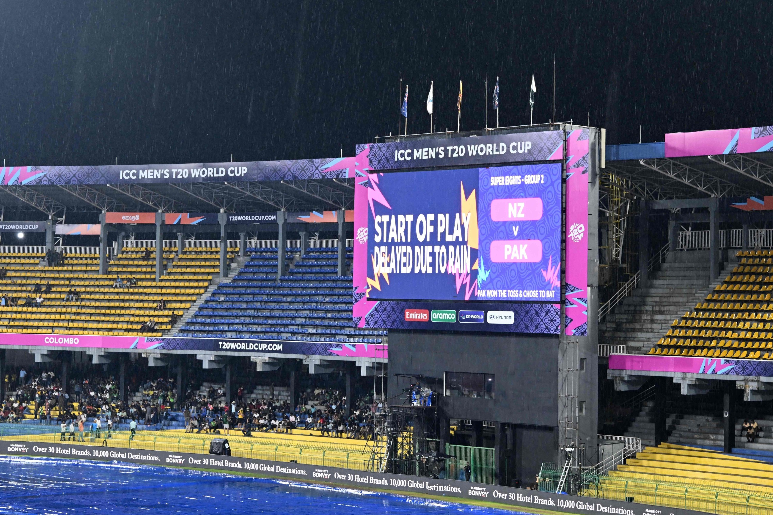 Rain washes out Pakistan-New Zealand T20 World Super Eights opener match