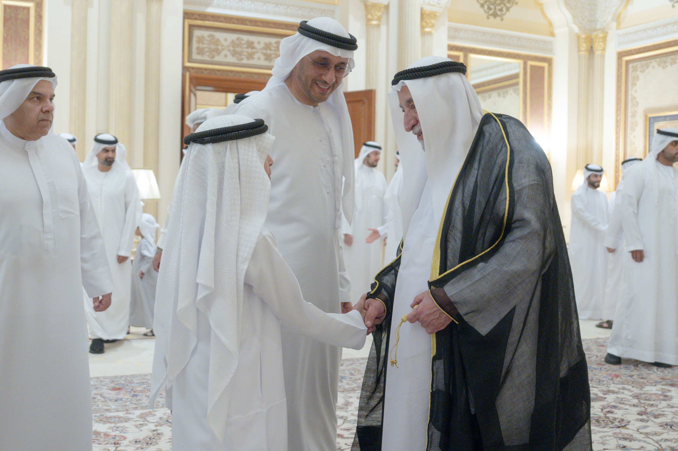 Sheikh Sultan welcomes Ramadan well-wishers at Al Badee Palace in Sharjah