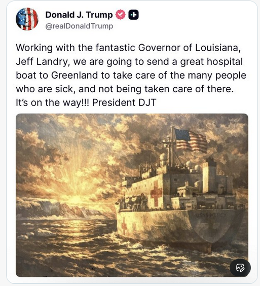 'No thanks:' Greenland, Denmark reject Trump's hospital ship offer