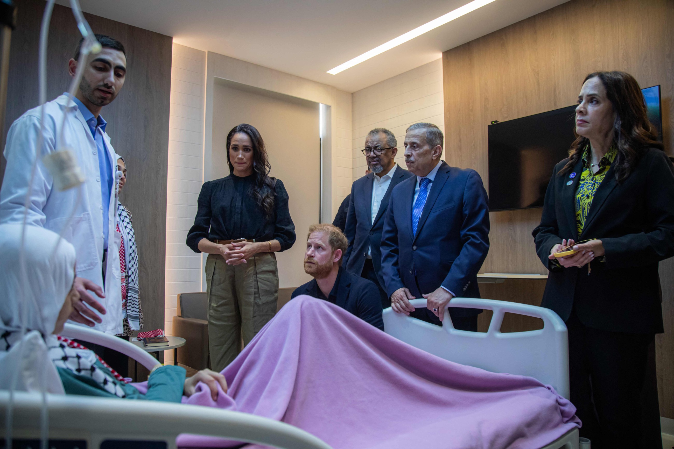 Prince Harry, Meghan visit hospitalised children from Gaza during Jordan trip
