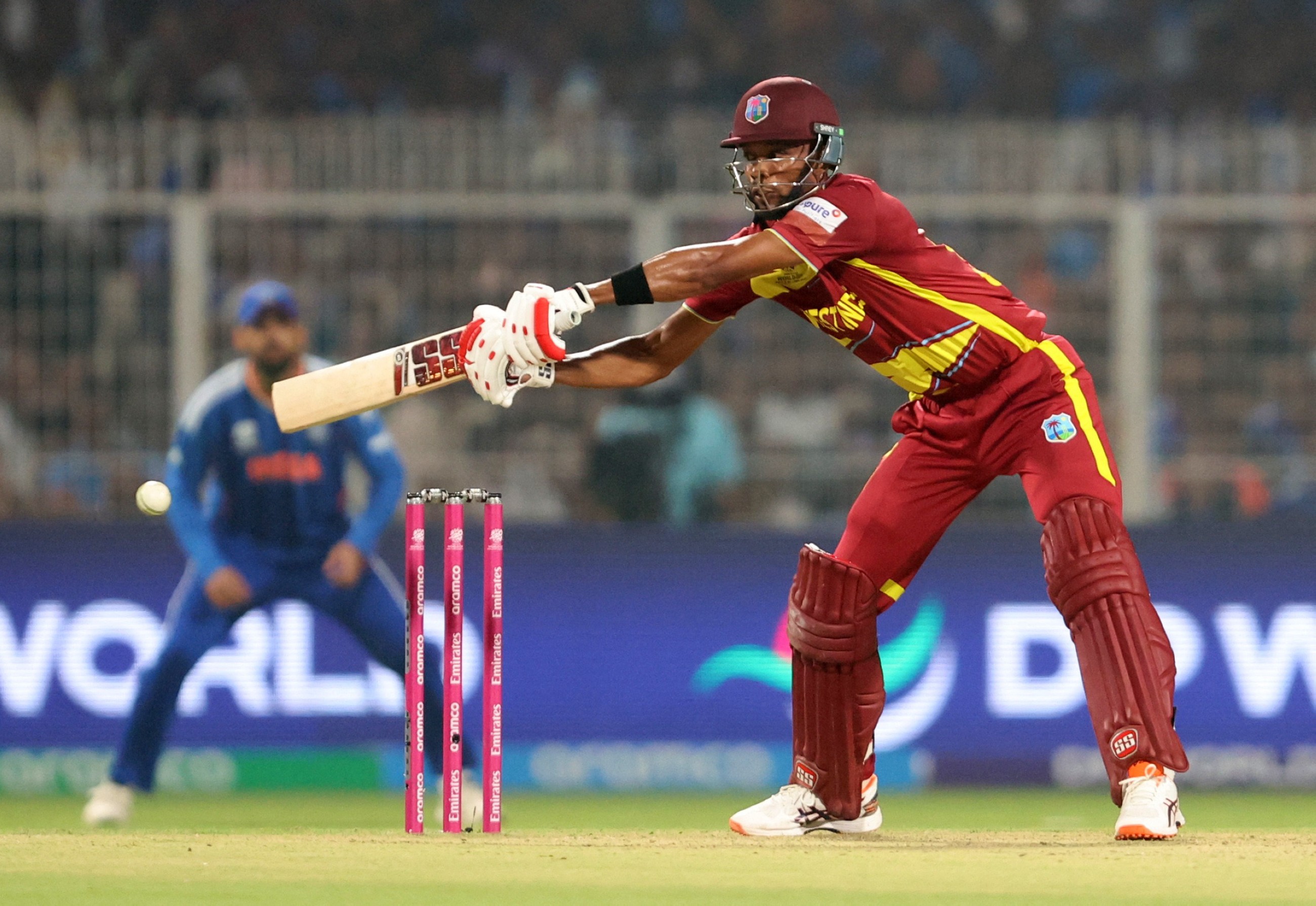 Chase, Holder power West Indies to 195/4 against India in crucial Super Eights clash