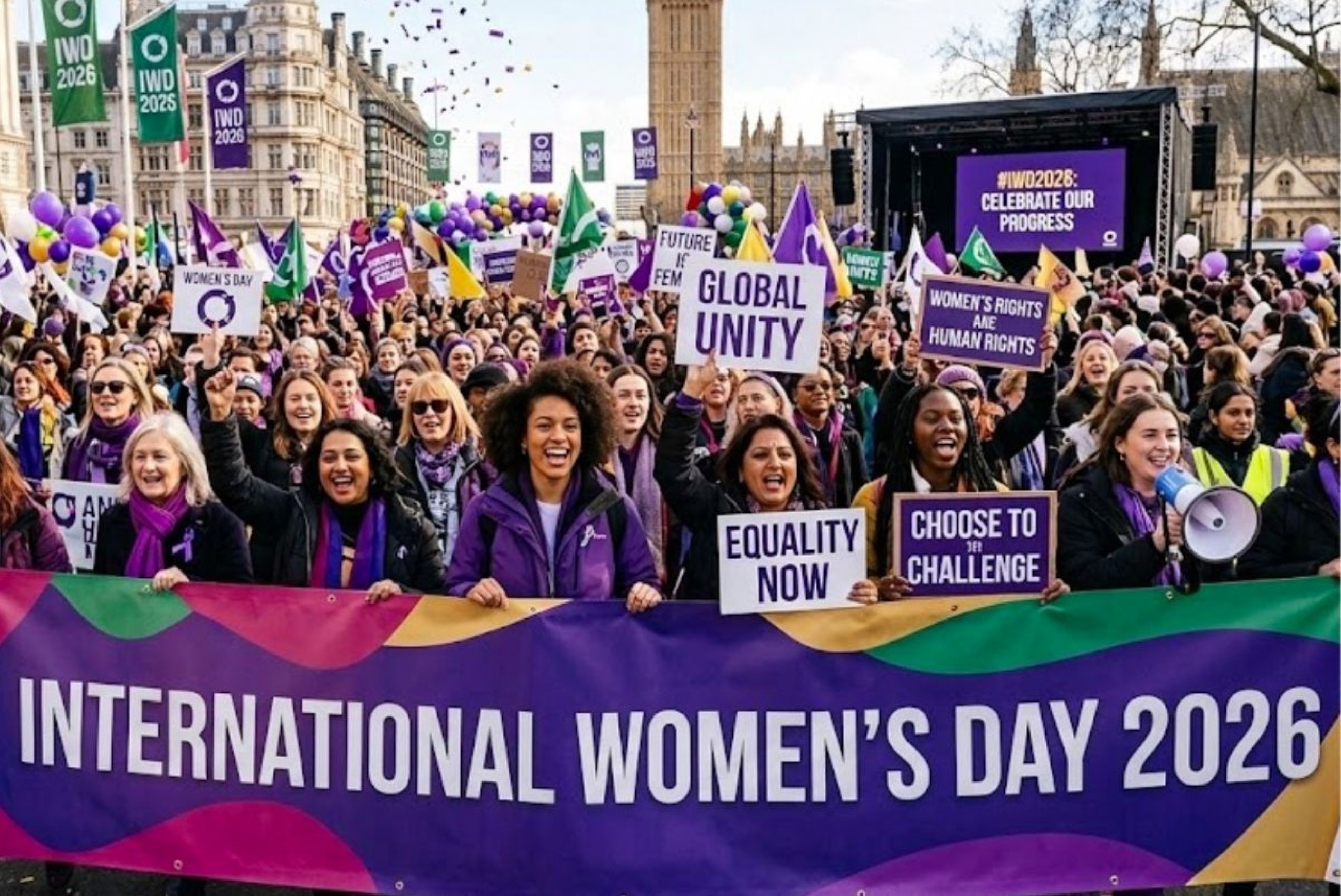 International Women's Day is a celebration rather than a competition. 