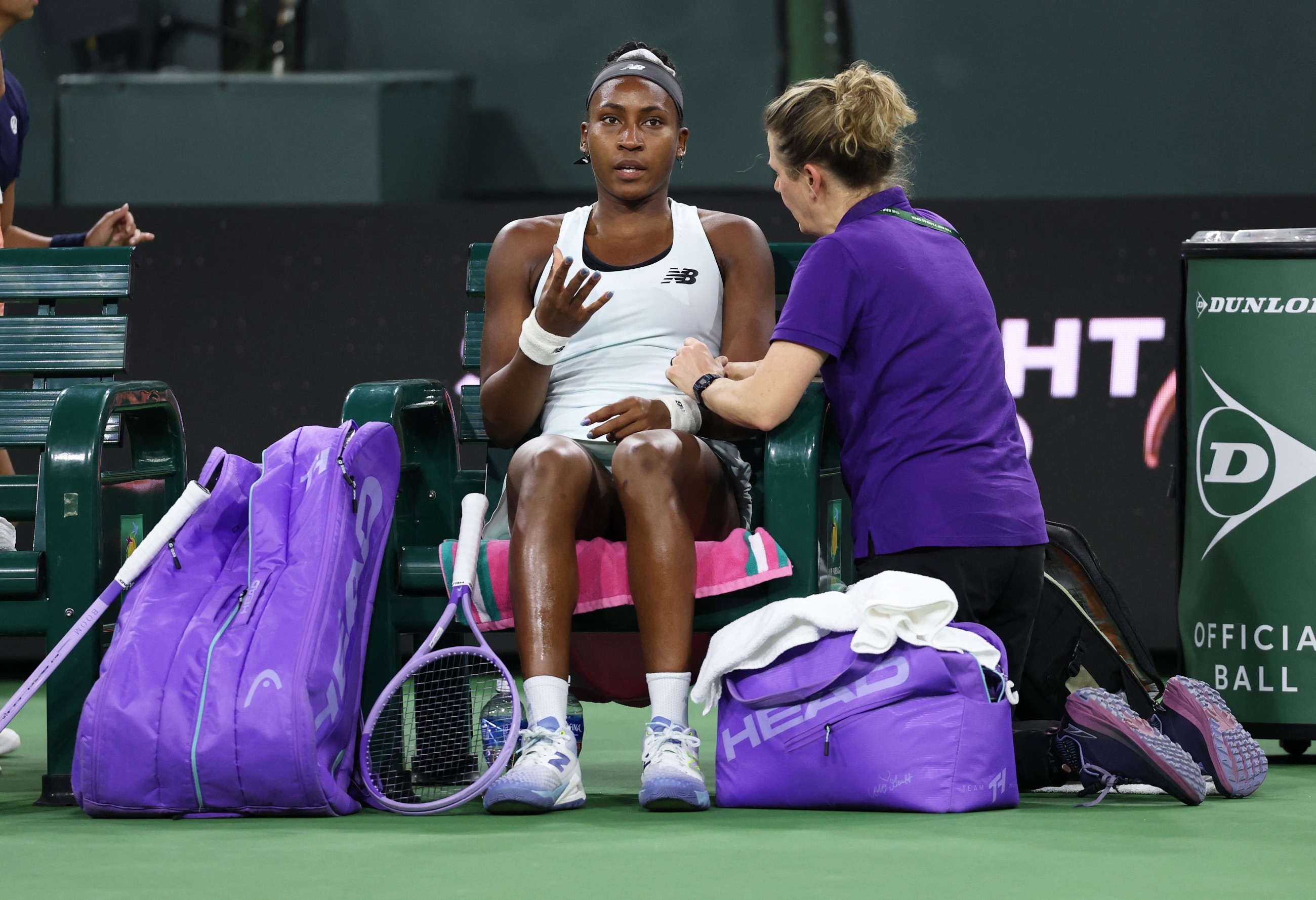 Gauff retires from Indian Wells match due to arm pain