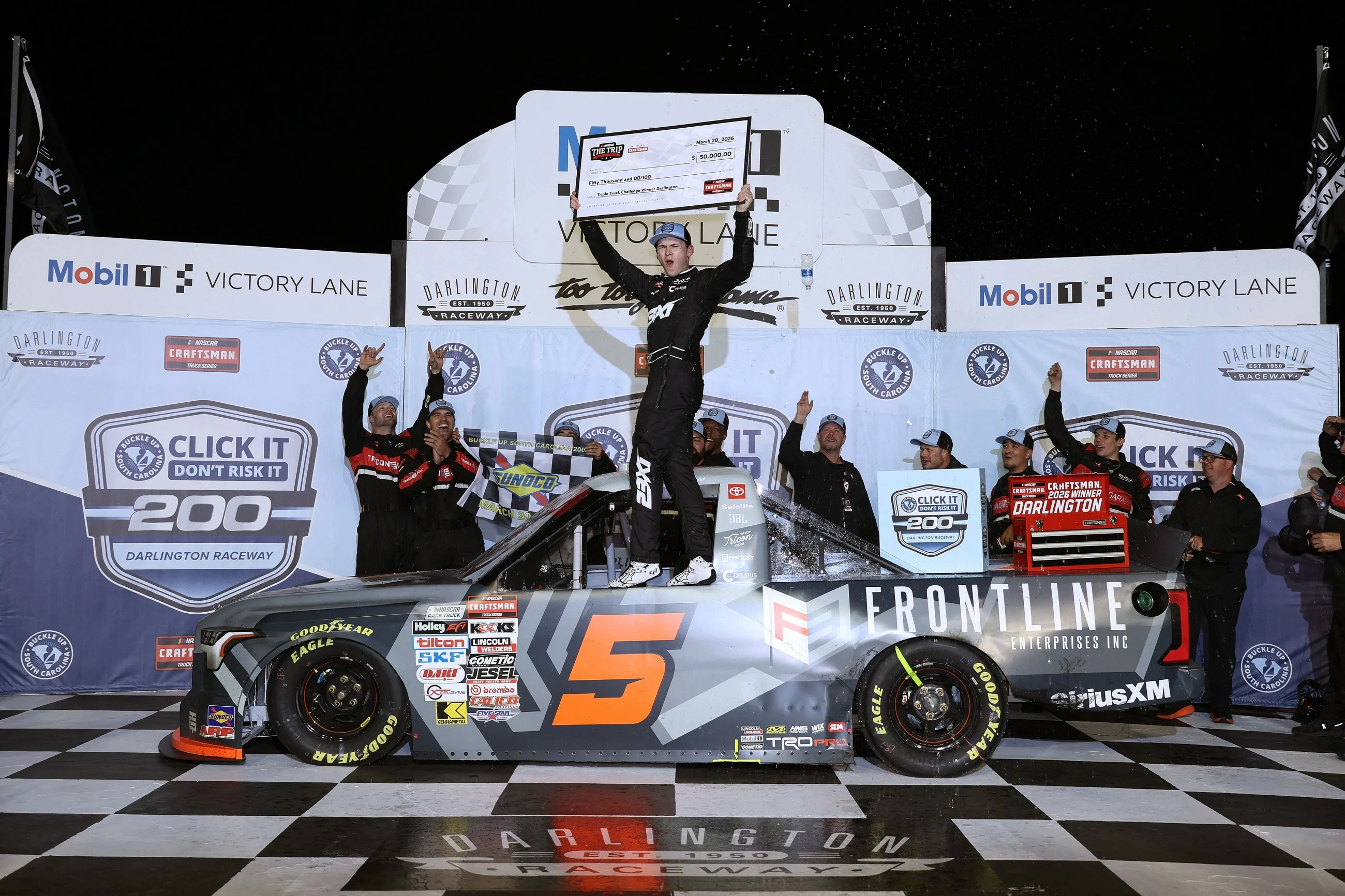 Corey Heim engineers last-lap pass to win Truck race at Darlington