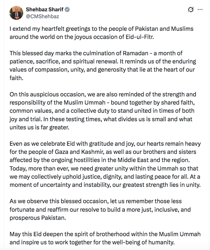 Pakistanis celebrate Eid Al Fitr with religious zeal and spirit of togetherness