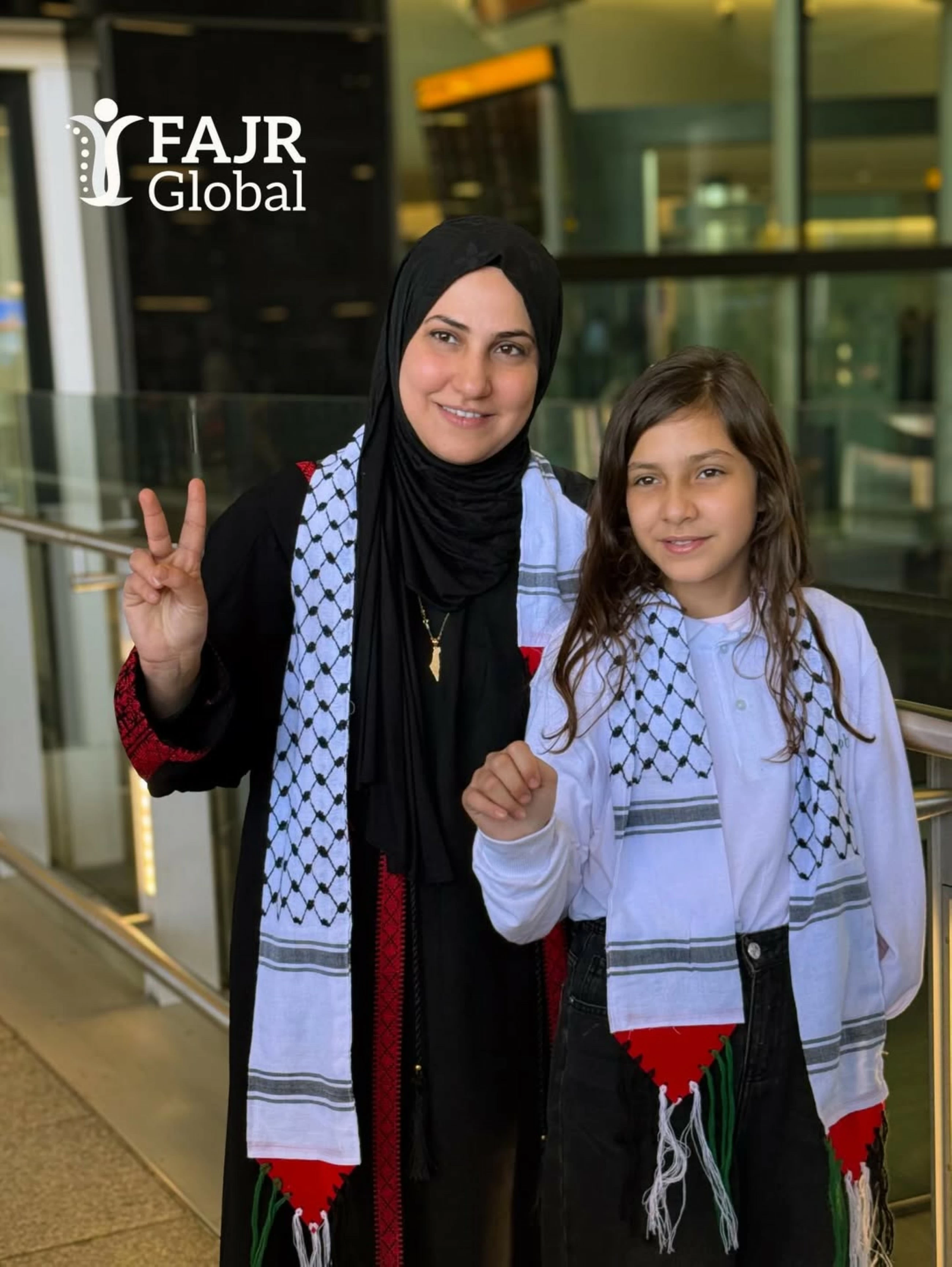 Palestinian girl who lost arm in Israeli attack arrives in UK after US visa snub