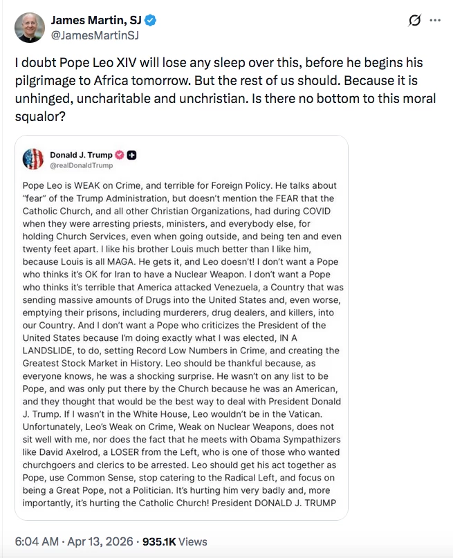 Pope Leo says he is not afraid of Trump after US president's broadside