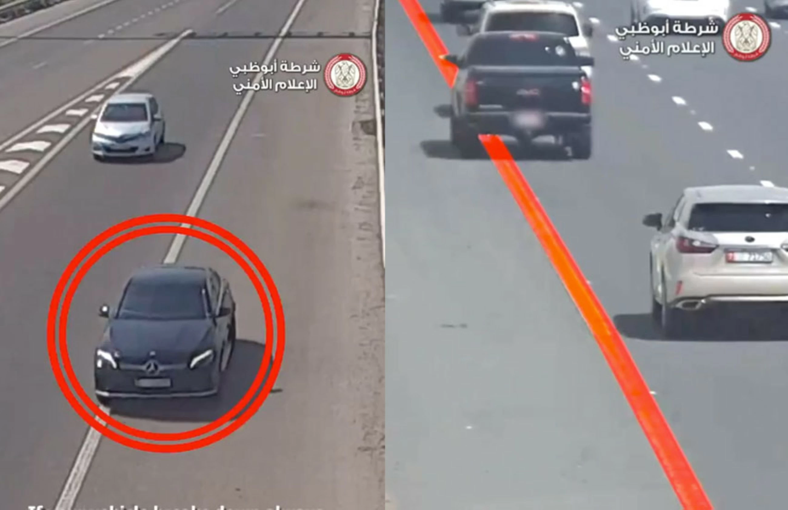 Abu Dhabi Police warn against parking vehicles on road shoulder