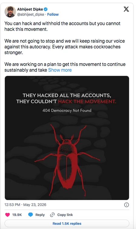 Founder of viral Indian Gen Z account alleges crackdown, threats