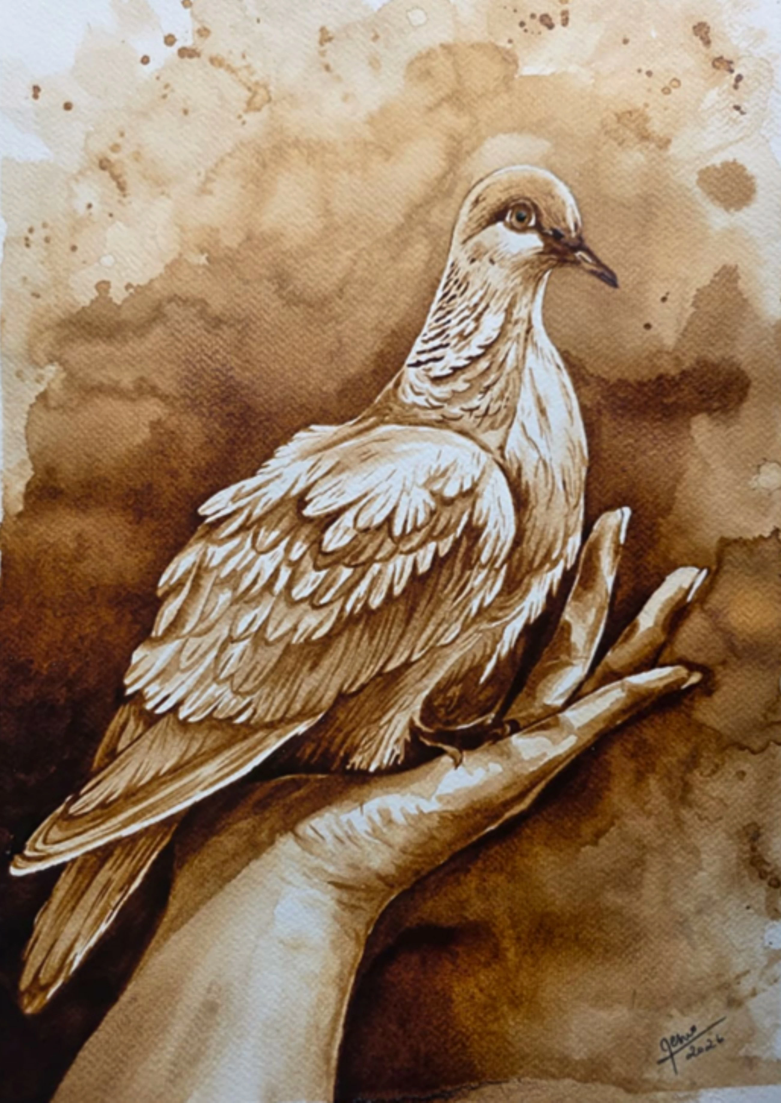 Brew drew: Coffee painting project by Art4you Gallery at Design Gallery RAK