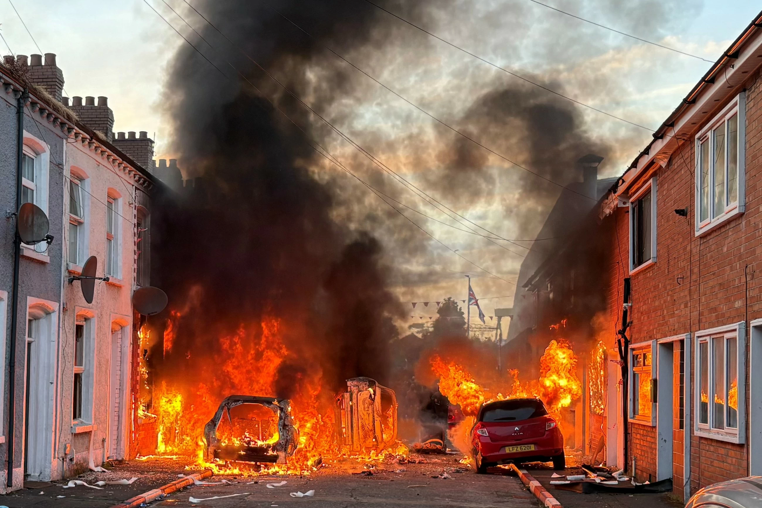 VIDEO: Homes set alight in Belfast anti-immigrant protests after 'brutal' knife attack