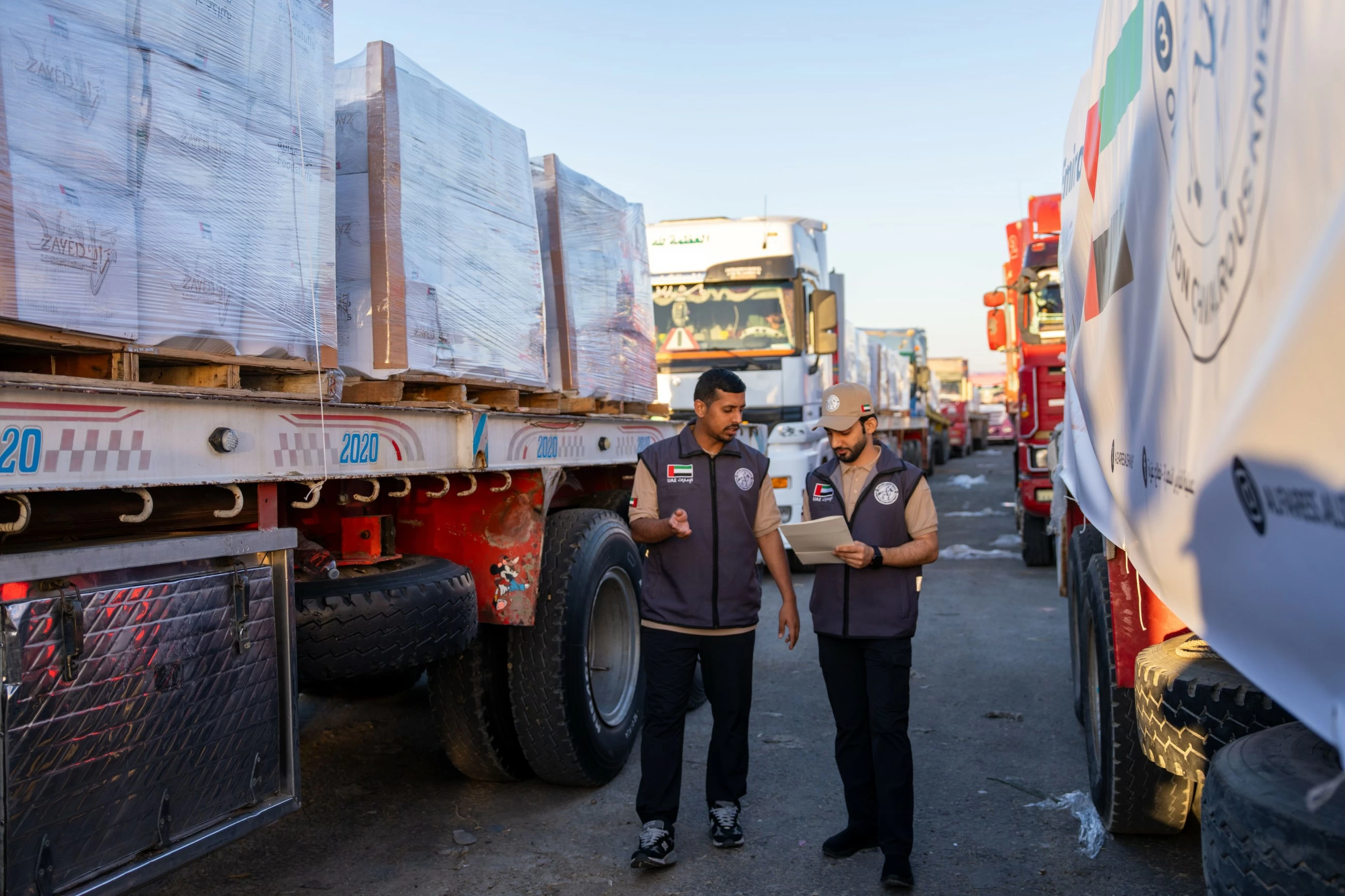 UAE aid convoys carrying 544 tonnes of relief supplies enter Gaza