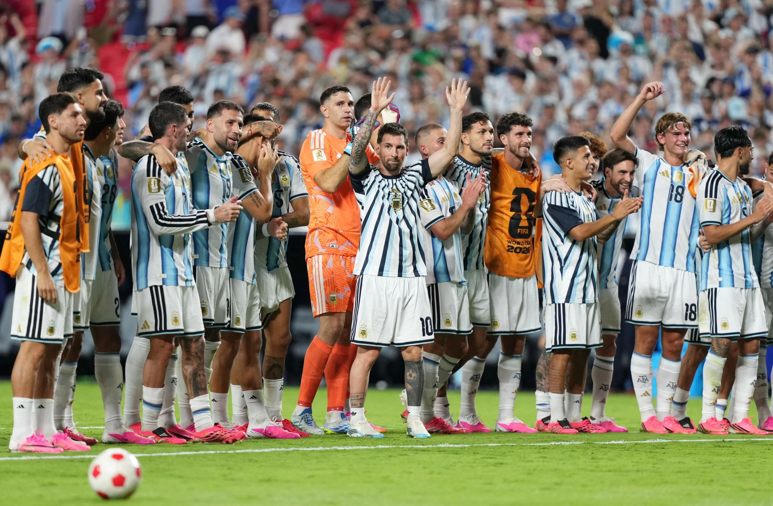 Lionel Messi ties men's World Cup goals record with a hat trick as Argentina tops Algeria