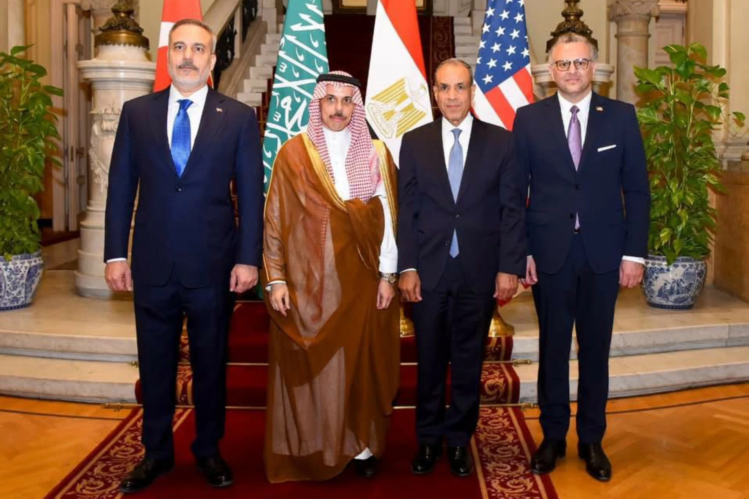 Foreign ministers of Egypt, Saudi Arabia, Turkey, and US official discuss regional issues