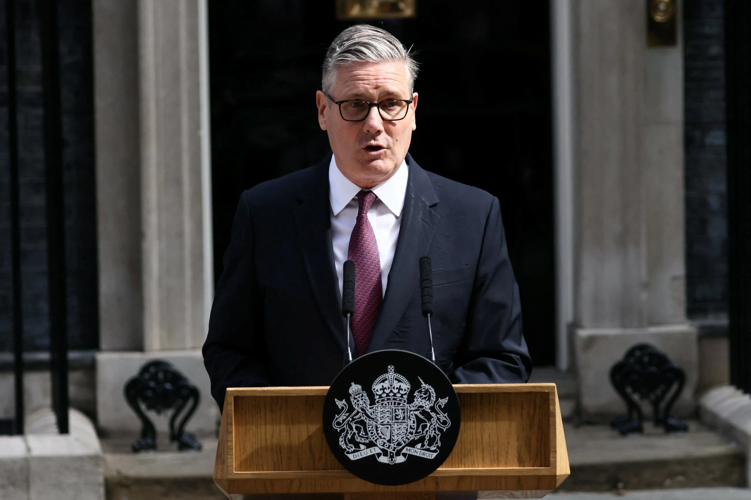 British PM Starmer resigns, to address nation outside Downing Street