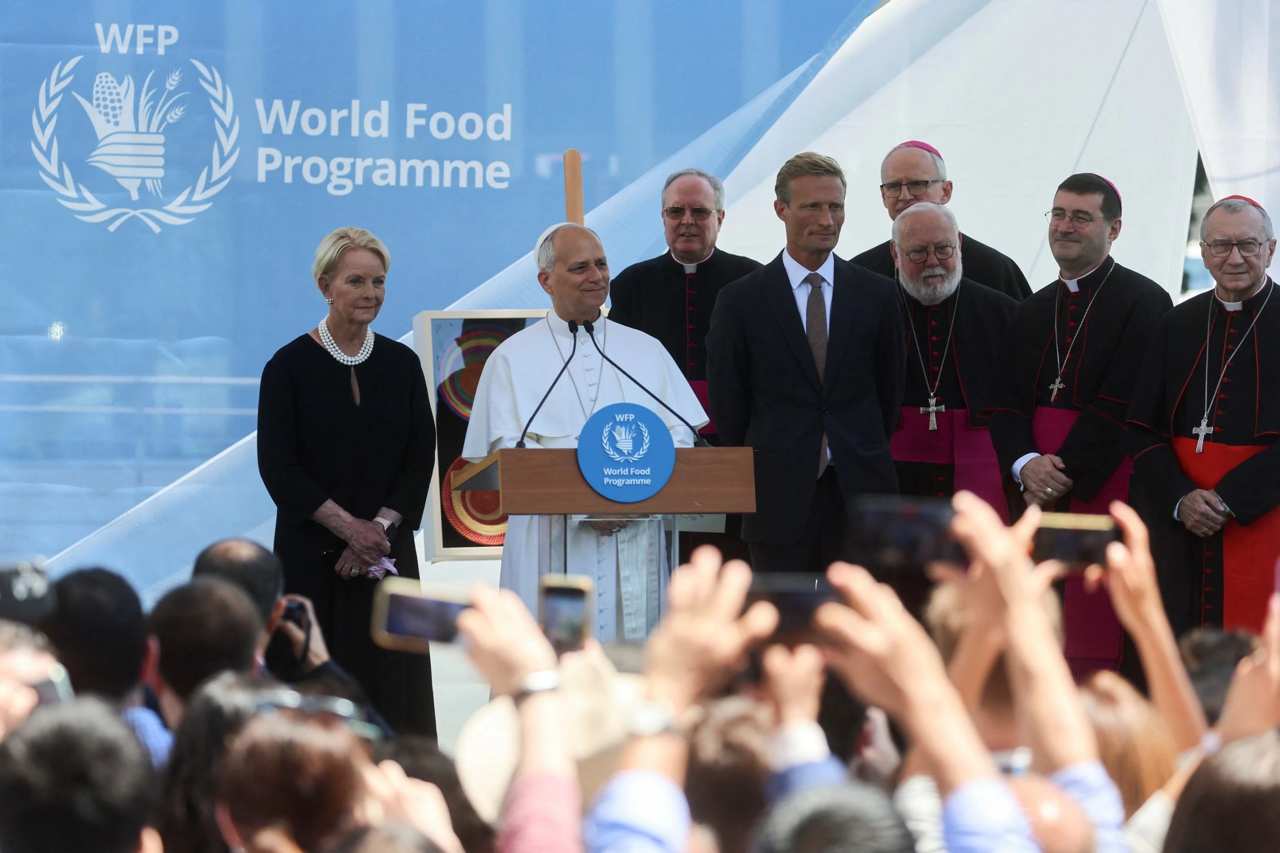 Pope Leo decries leaders who 'feed' wars while millions go hungry