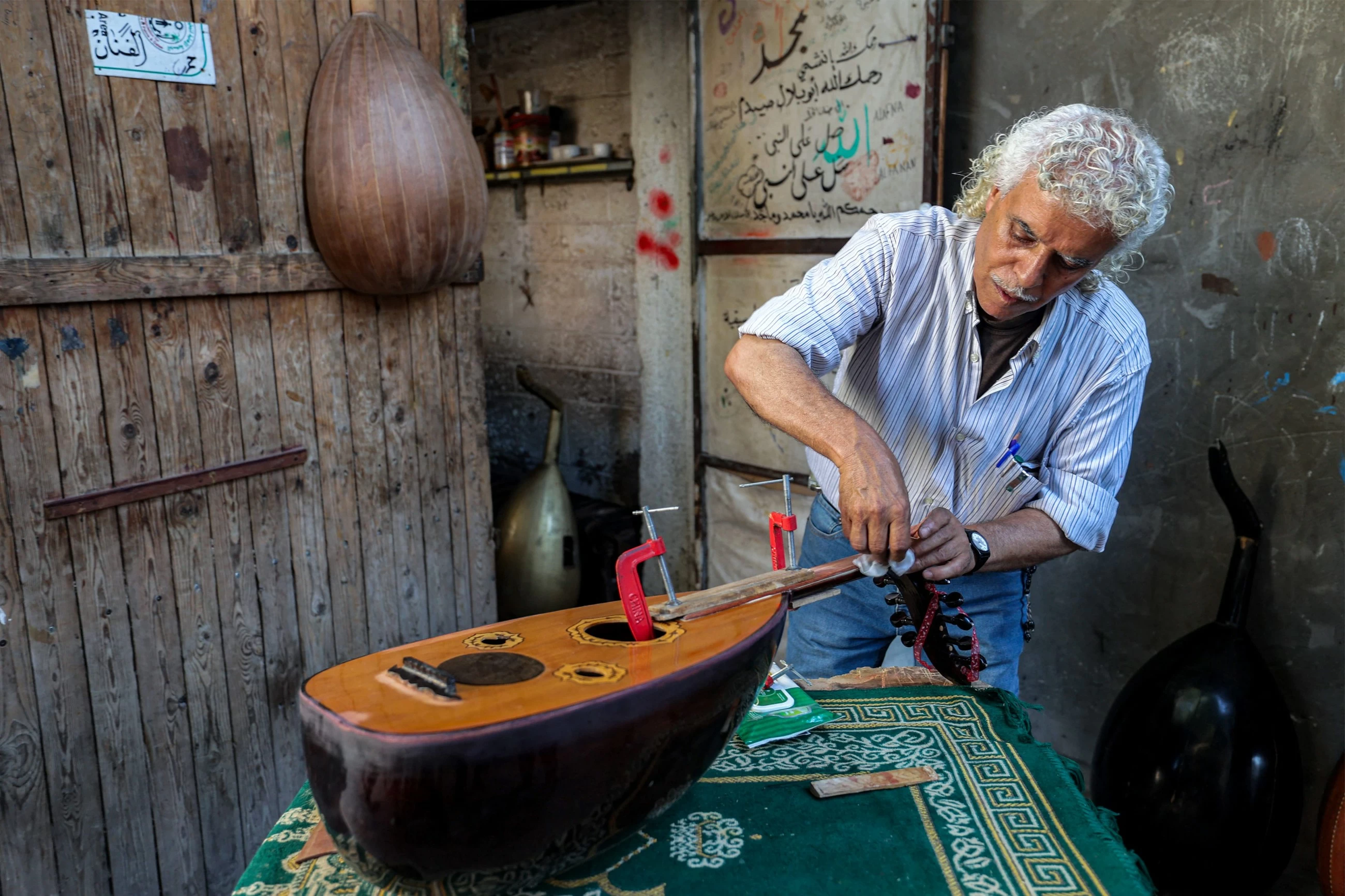From rubble to music – Gaza's oud repairman seeks to preserve a key part of Palestinian identity