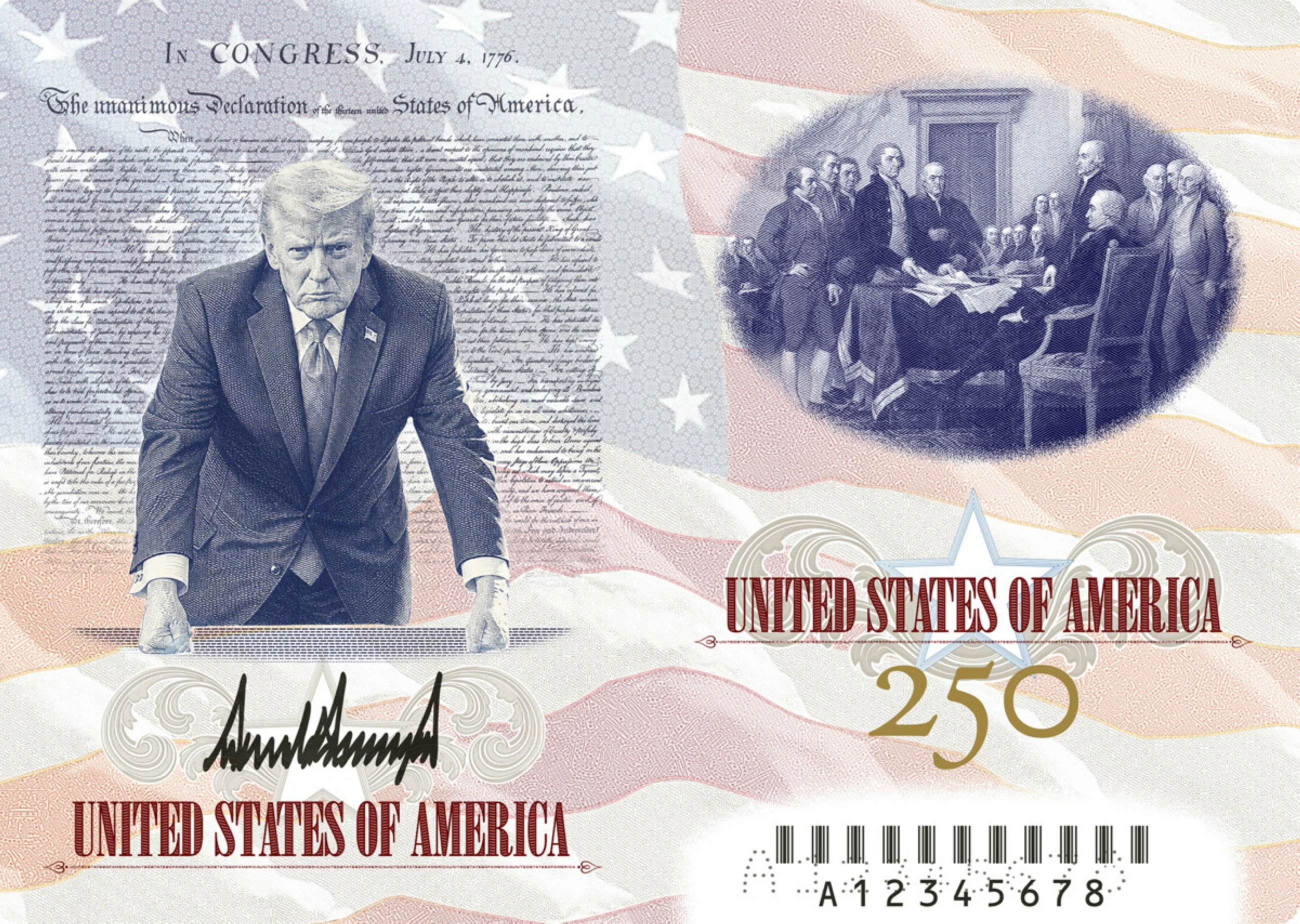 Trump unveils new US passport design with his picture