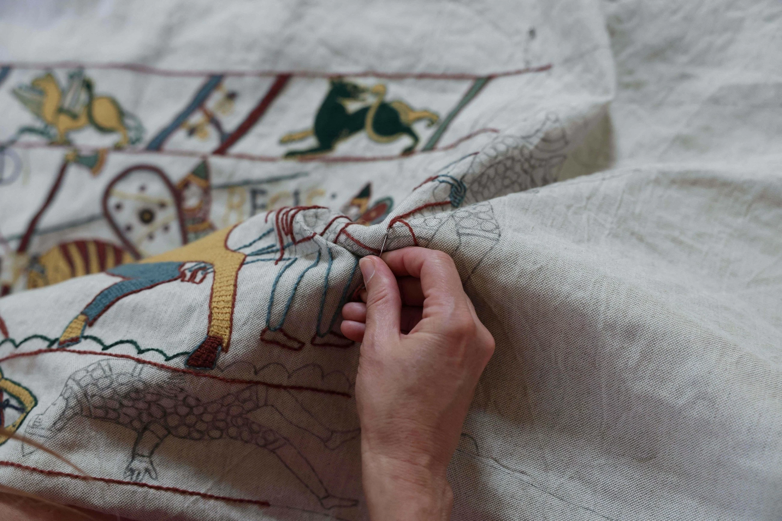 One stitch at a time: Artist's mission to recreate the Bayeux Tapestry