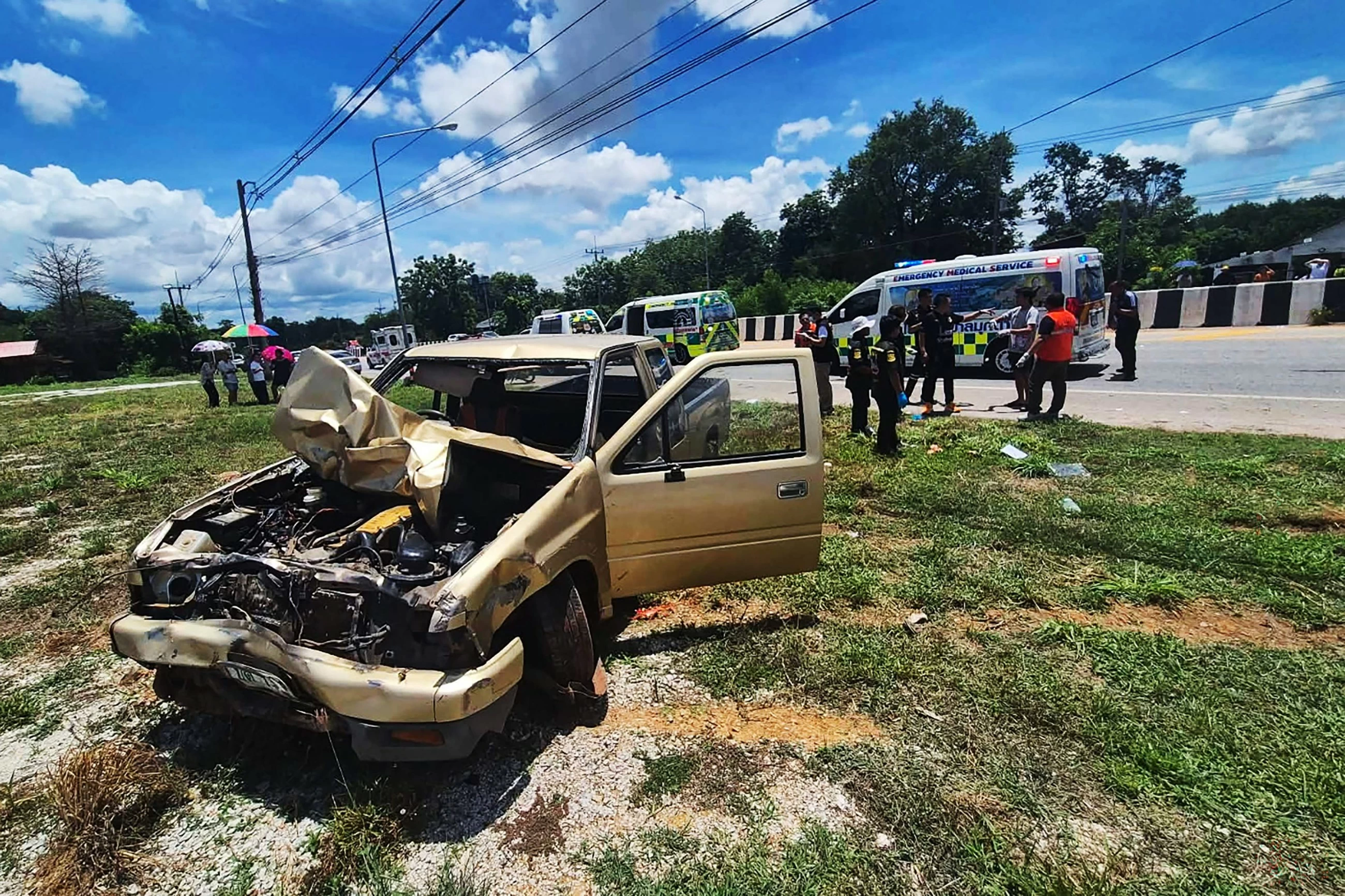 Nine Thai monks killed after 11-year-old boy drives truck into Buddhist procession