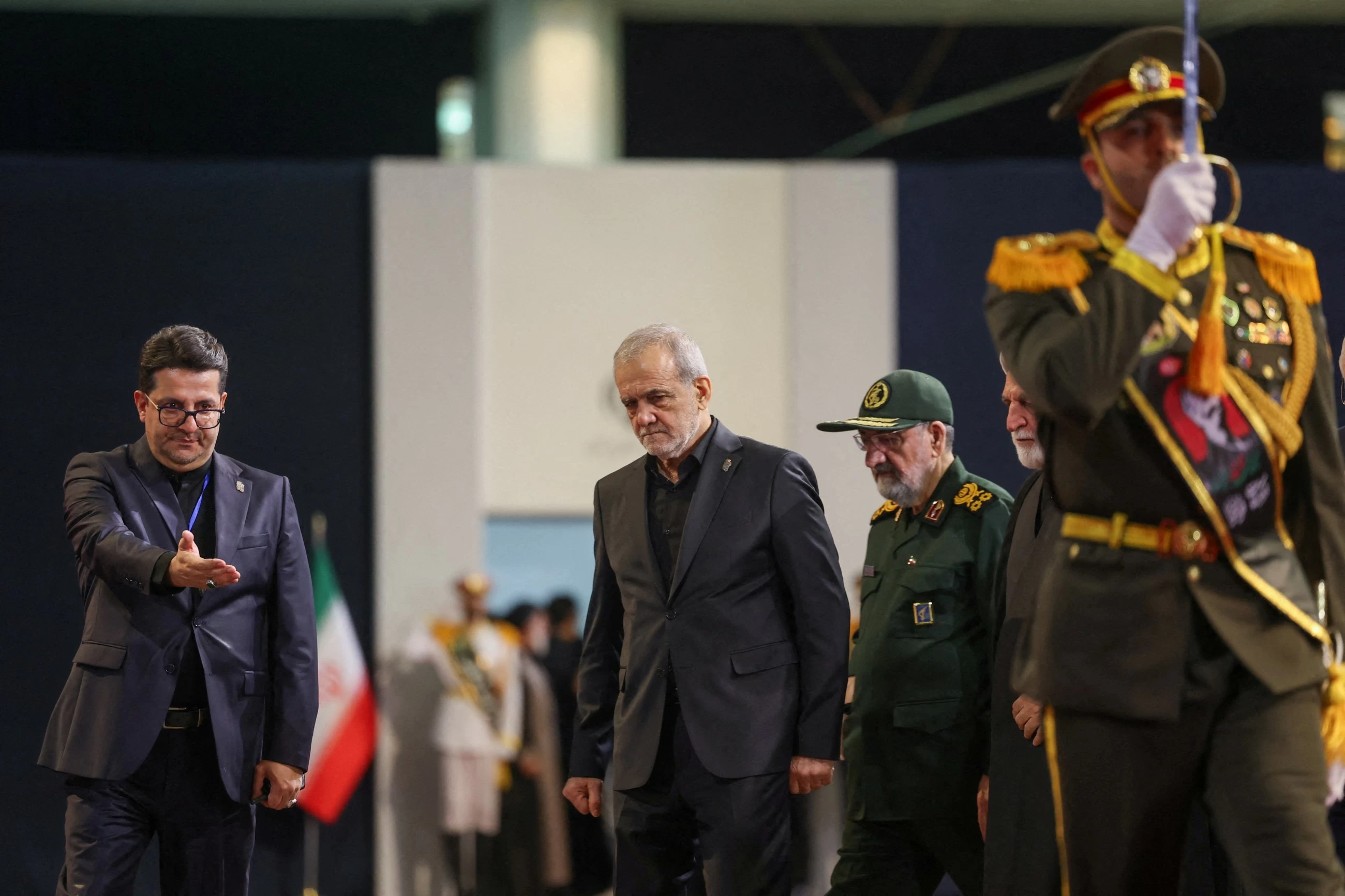 Iranian leaders pay last respects to Khamenei as mourners gather in Tehran