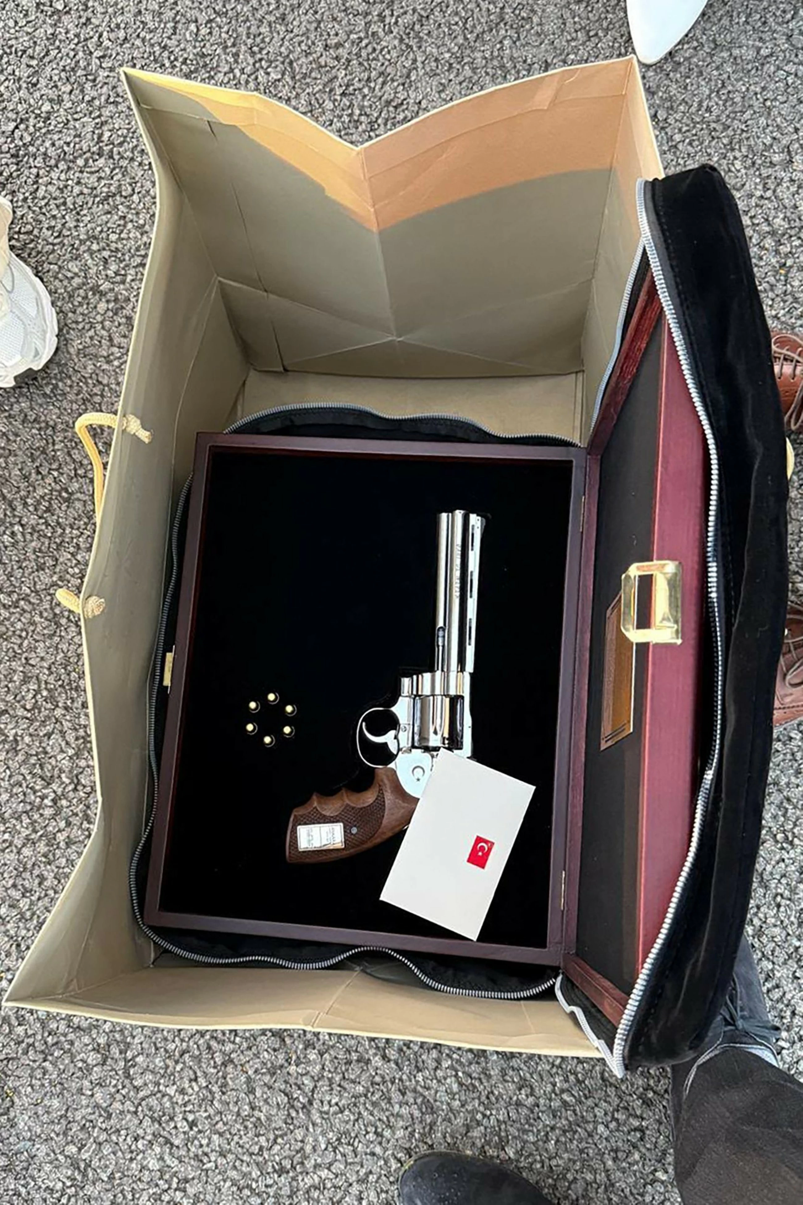 An unusual parting gift – Erdogan presents personalised handgun, ammunition to world leaders after Nato summit