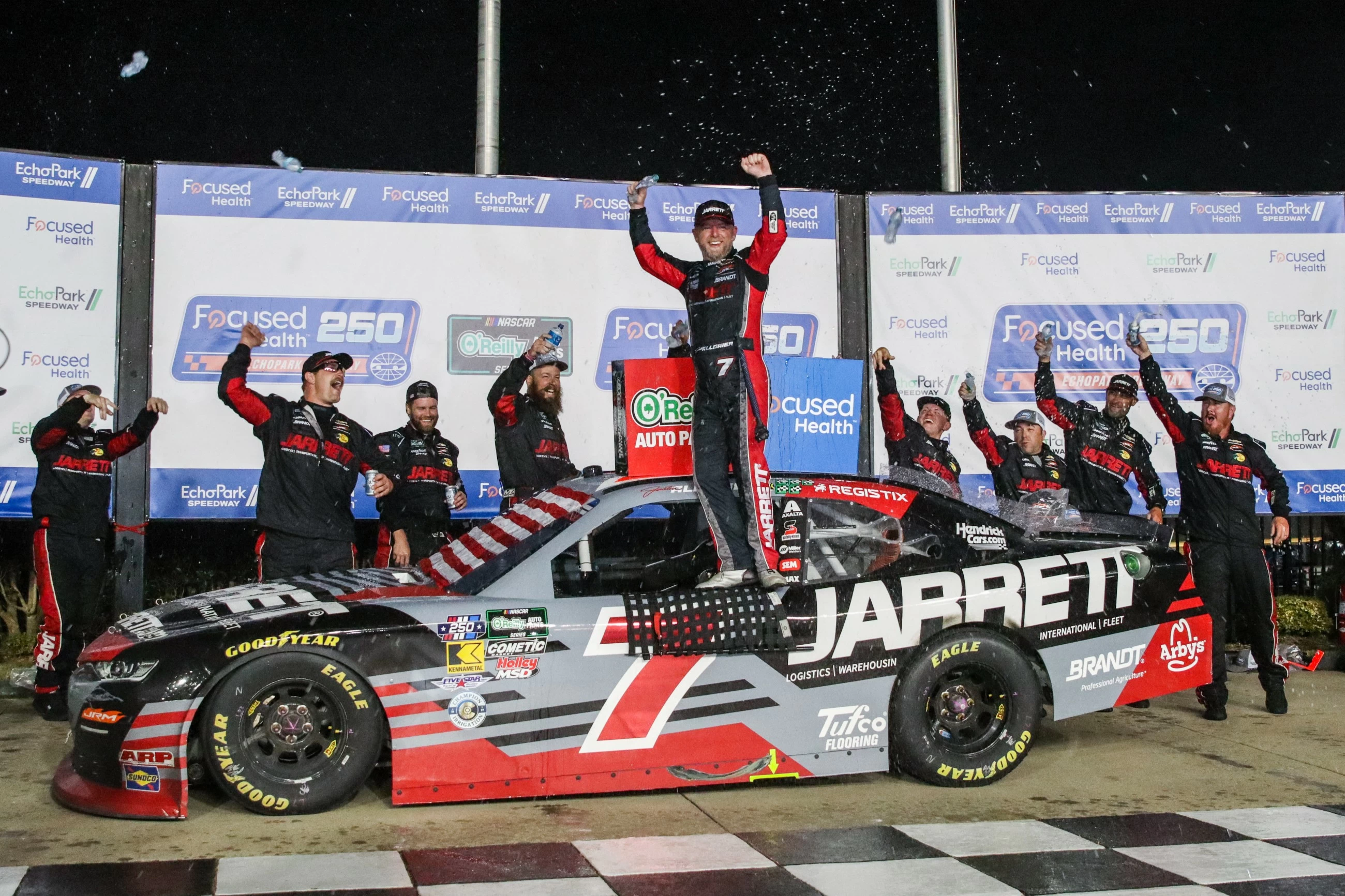 Justin Allgaier wins sixth race, clinches No. 1 Chase seed