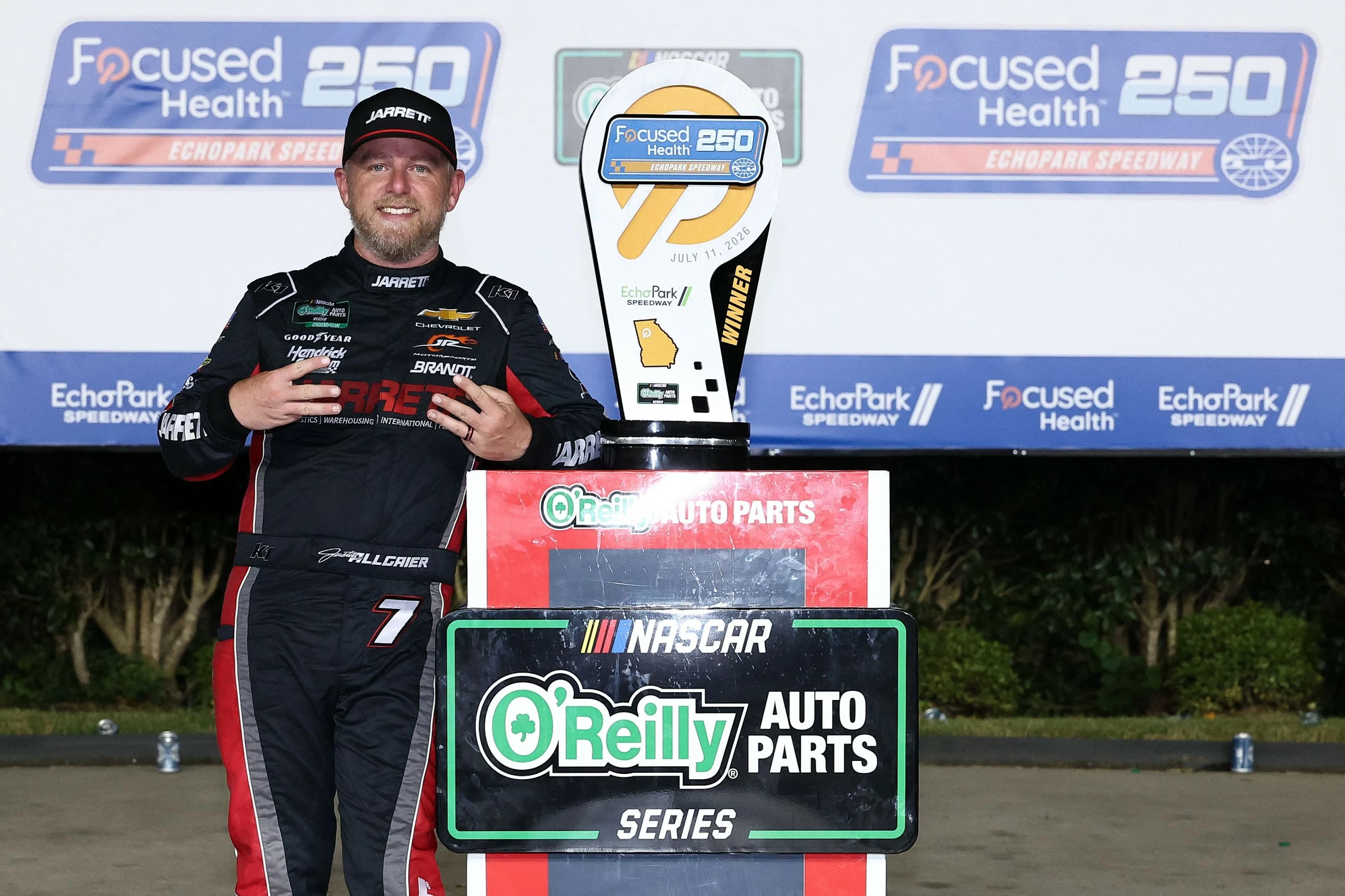 Justin Allgaier wins sixth race, clinches No. 1 Chase seed