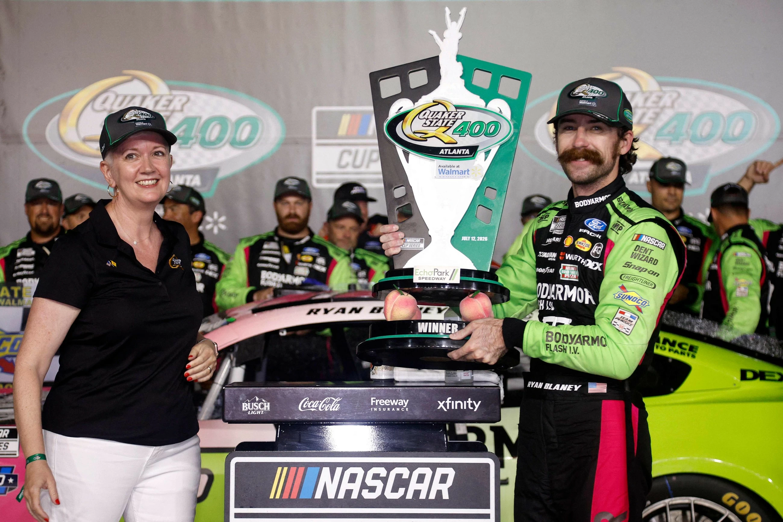 Ryan Blaney emerges from rain-soaked Georgia race with OT win