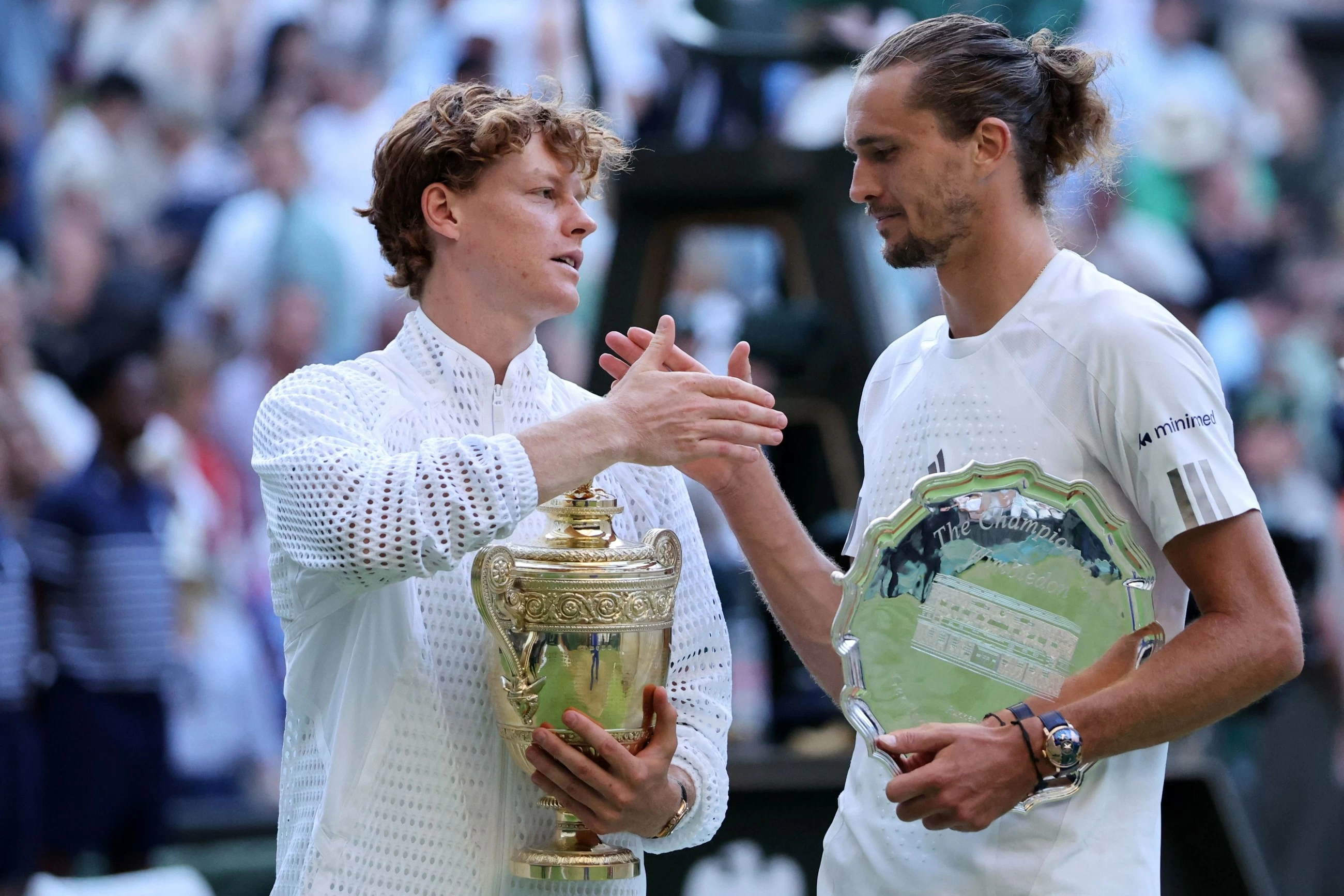 Sinner fends off Zverev in power battle to retain Wimbledon crown