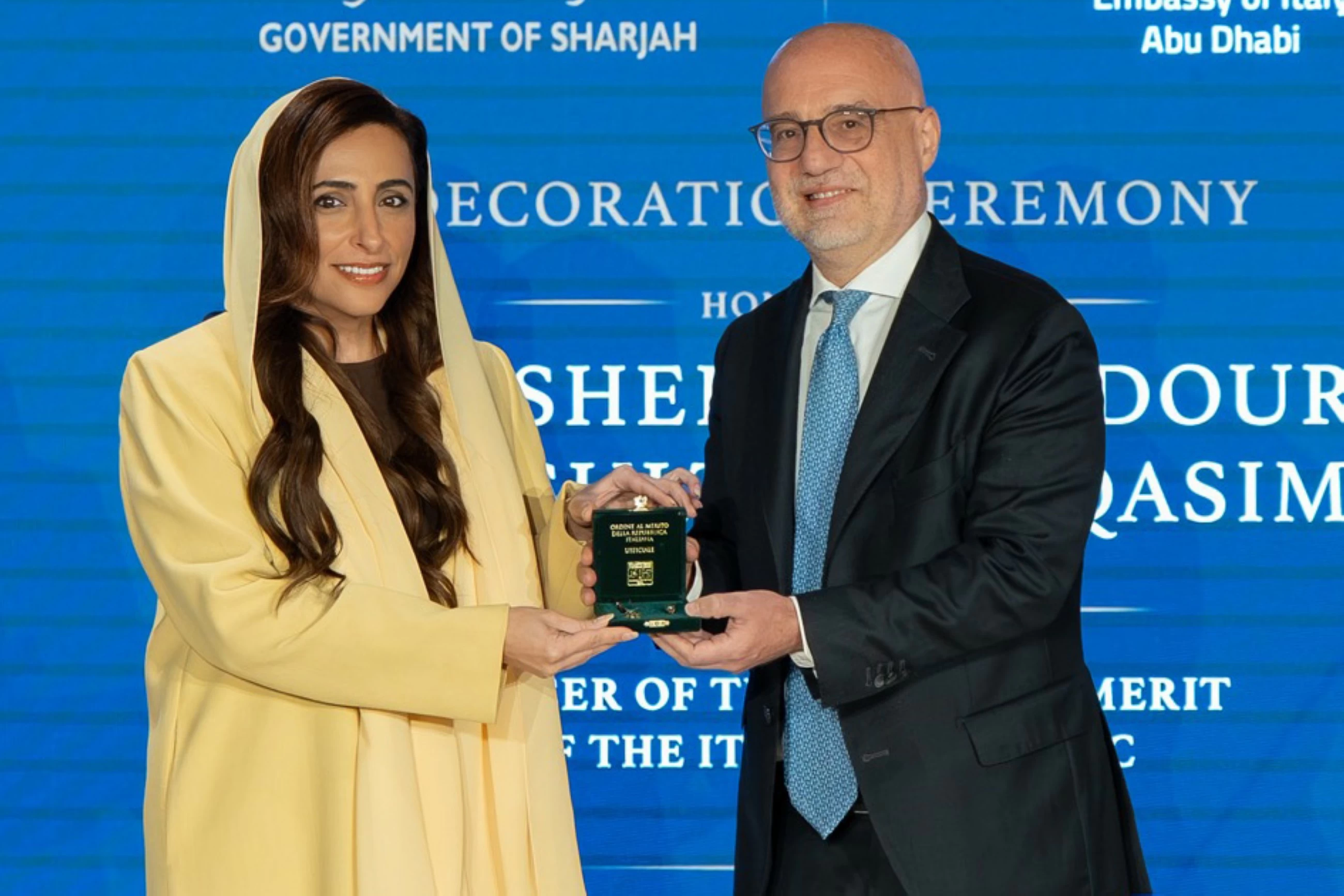 Italy's President honours Sheikha Bodour with highest Order of Merit