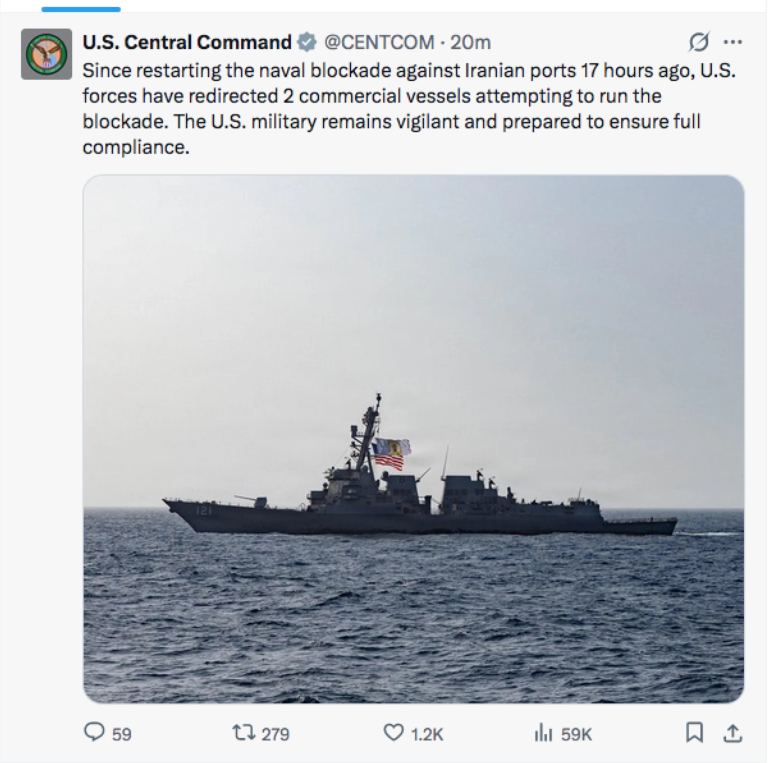 US launches fresh wave of strikes targeting Iran's Greater Tunb Island