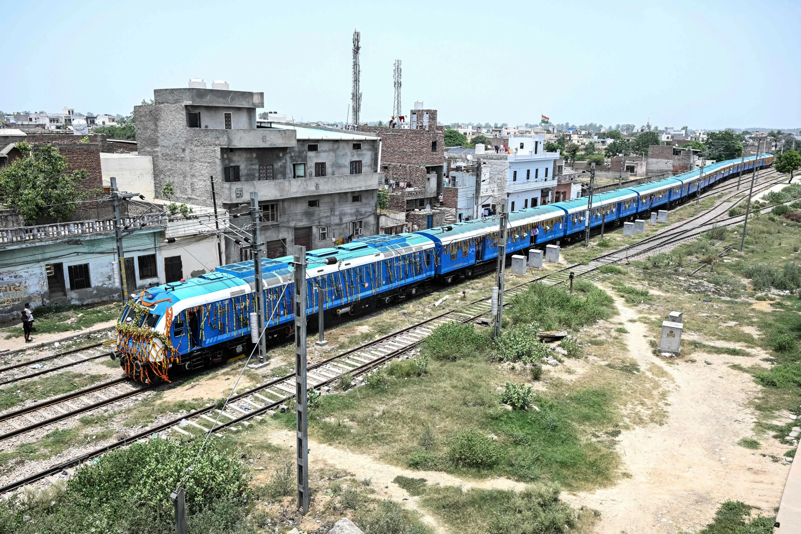 India launches first hydrogen-powered train in clean energy push